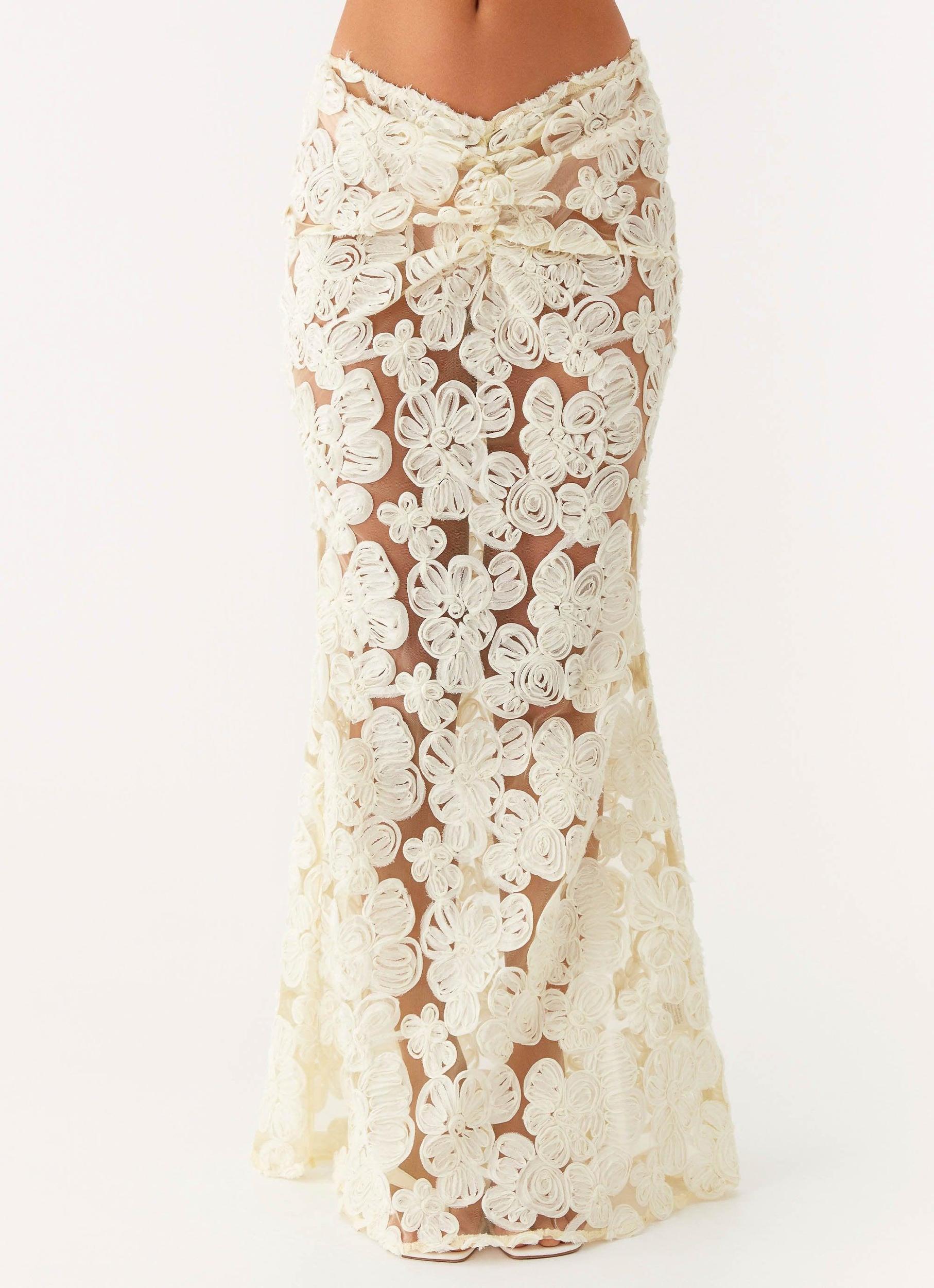 Fiorella Floret Maxi Skirt - Yellow Product Image