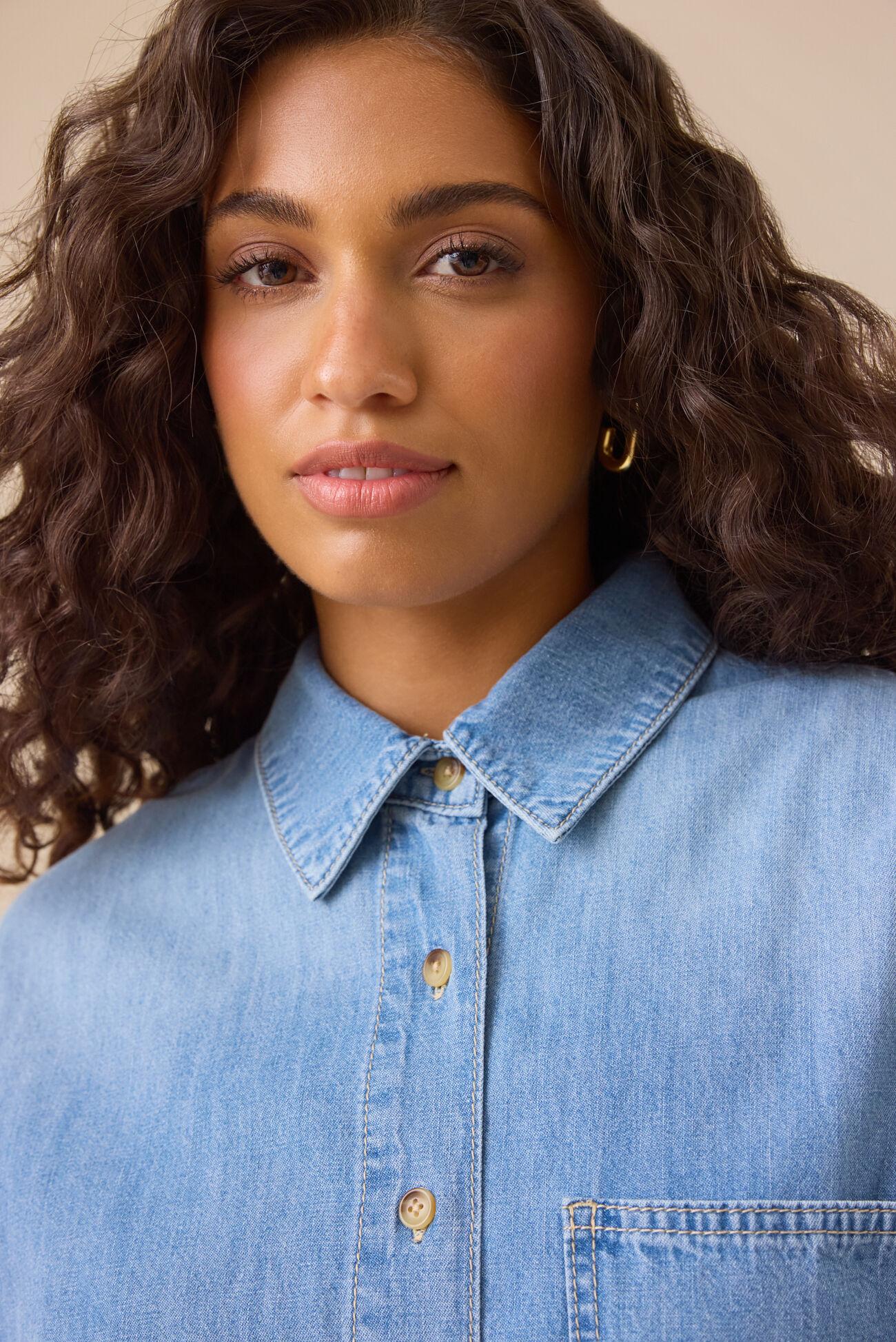 Dayna Button-Down Collared Top Product Image