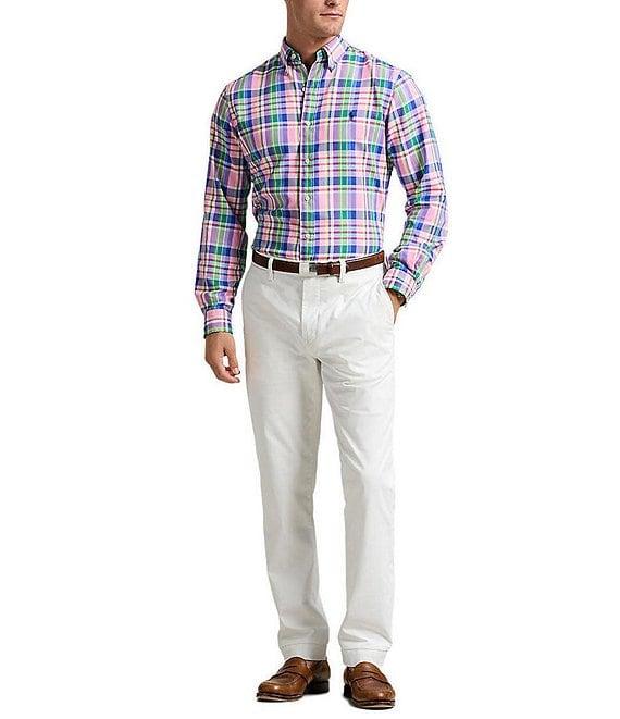 Polo Ralph Lauren Classic Fit Medium Plaid Performance Stretch Oxford Long Sleeve Woven Shirt Product Image