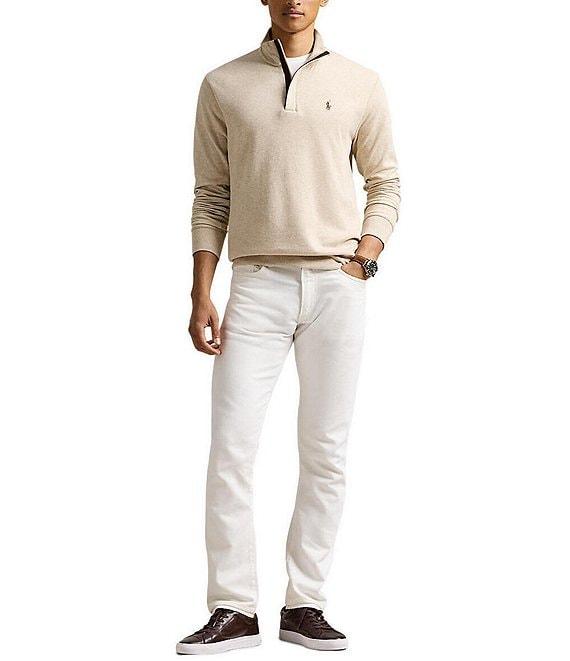 Polo Ralph Lauren Long Sleeve Luxury Jersey Quarter-Zip Pullover Product Image
