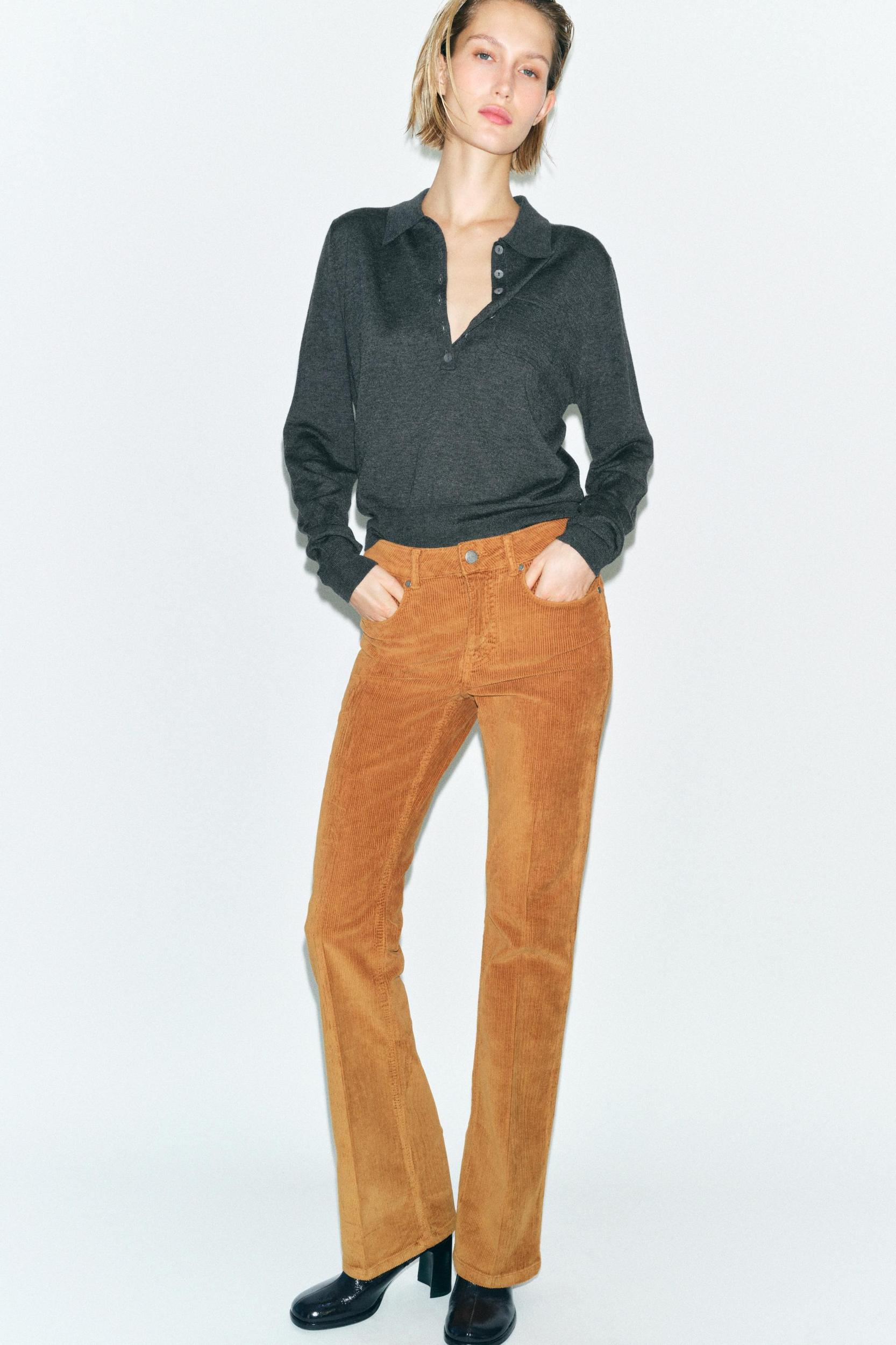 ZW COLLECTION CORDUROY FLARE PANTS Product Image