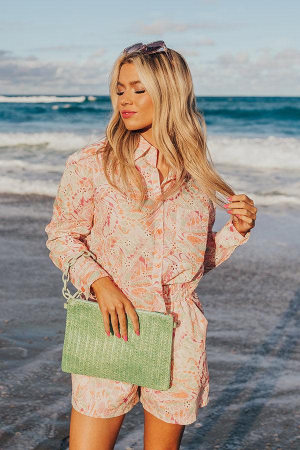 Summer Mirage Eyelet Button Up Product Image