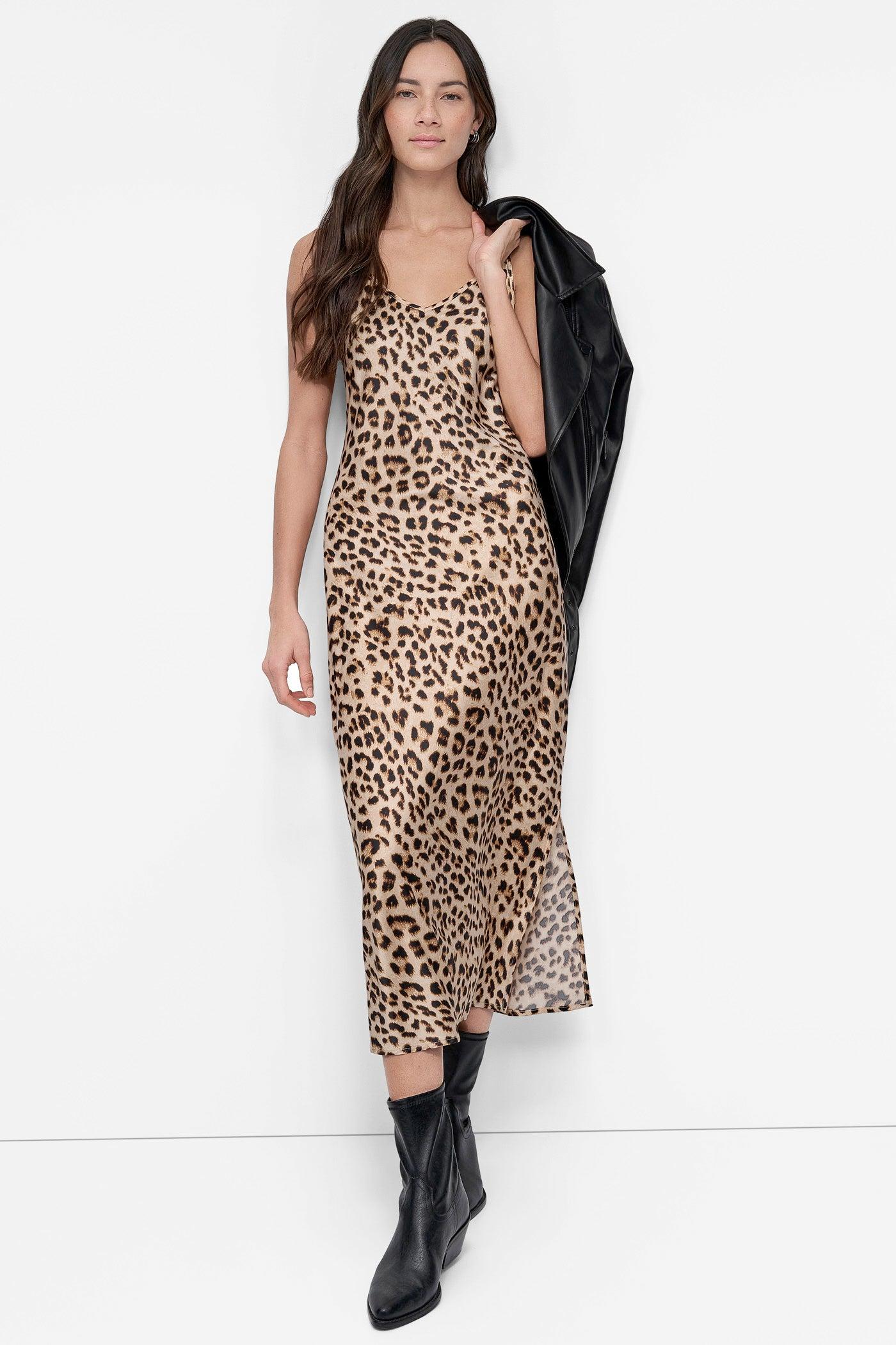 HIGH-SPLIT MIDI SLIP DRESS Product Image