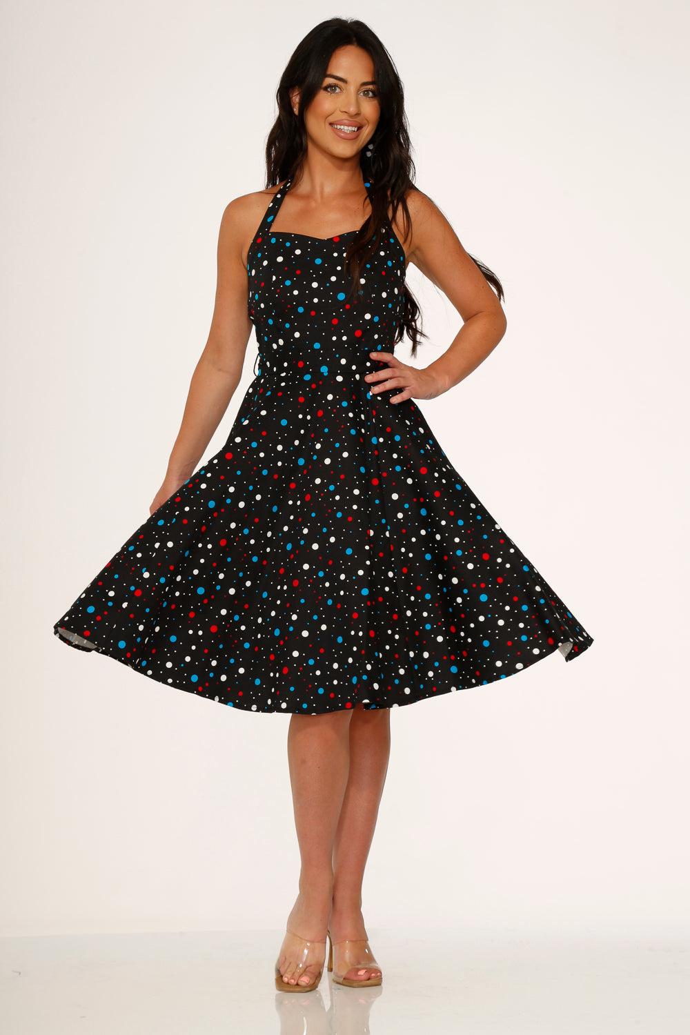 Black Candy Halter Swing Dress Product Image