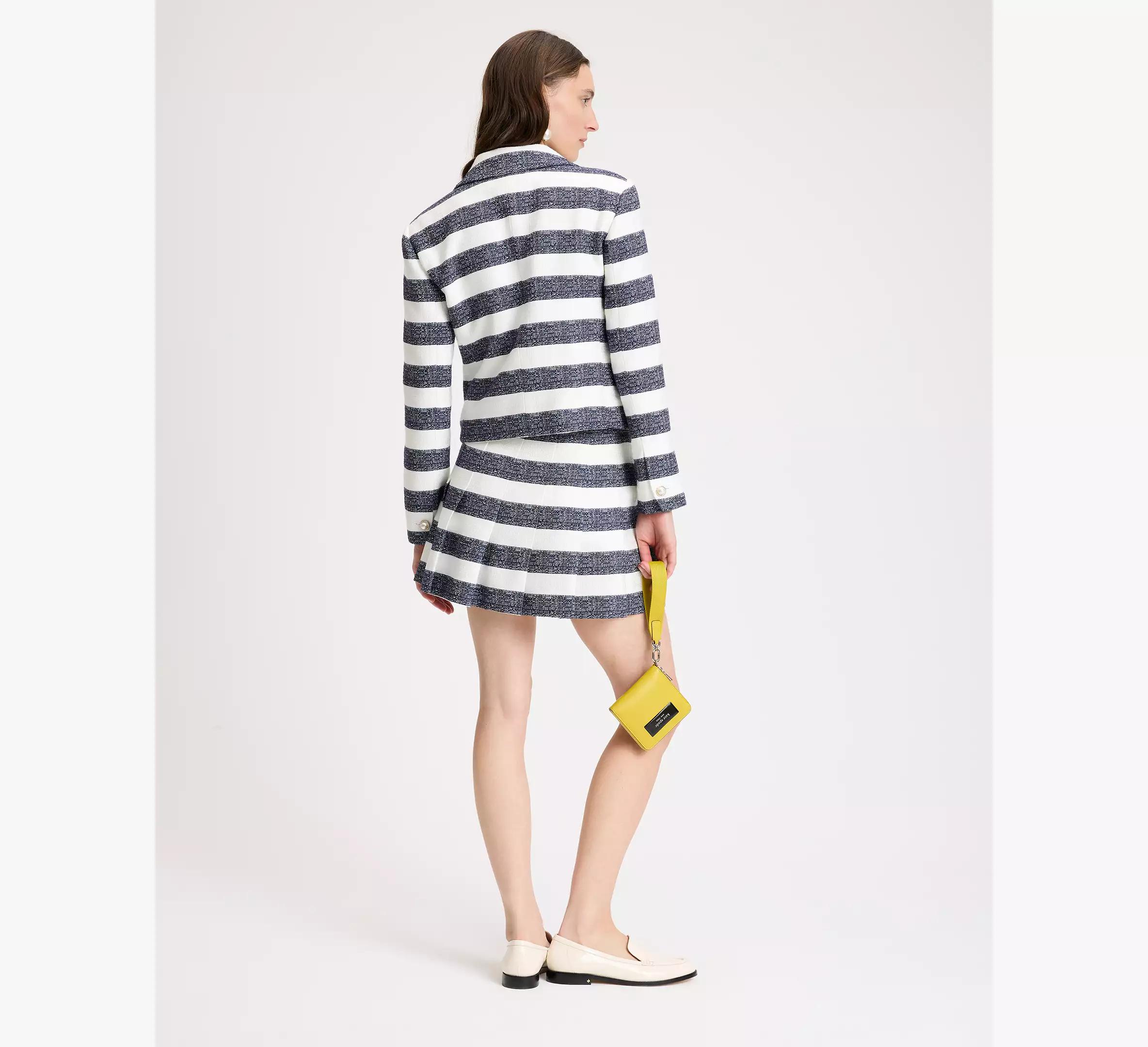 Sailor Stripe Tweed Moto Jacket Product Image