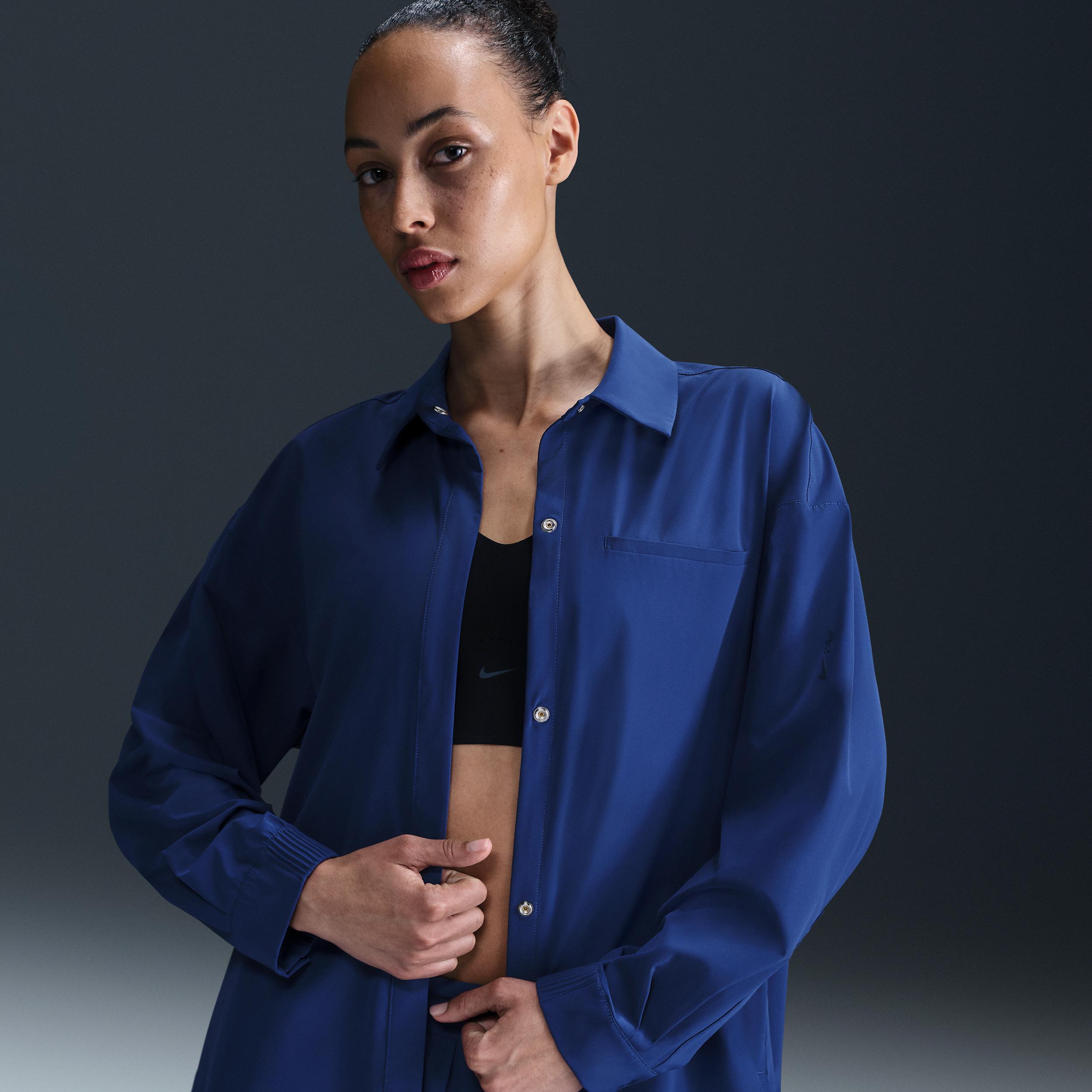 Nike Womens 24.7 PerfectStretch Dri-FIT Oversized Long-Sleeve Shirt | HM8385-455 Product Image