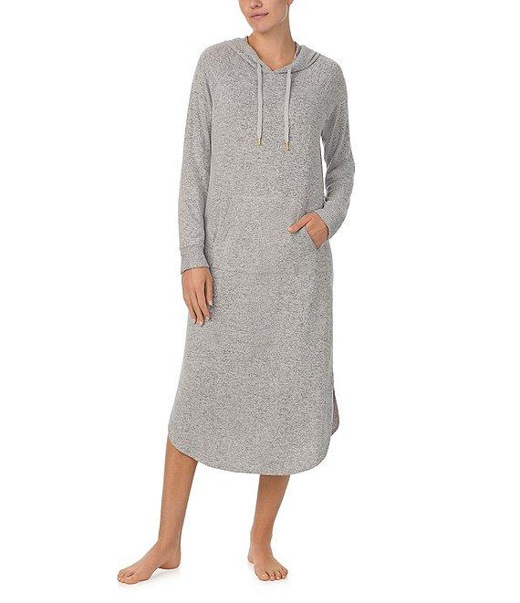 Donna Karan Knit Long Sleeve Hooded Lounger Product Image