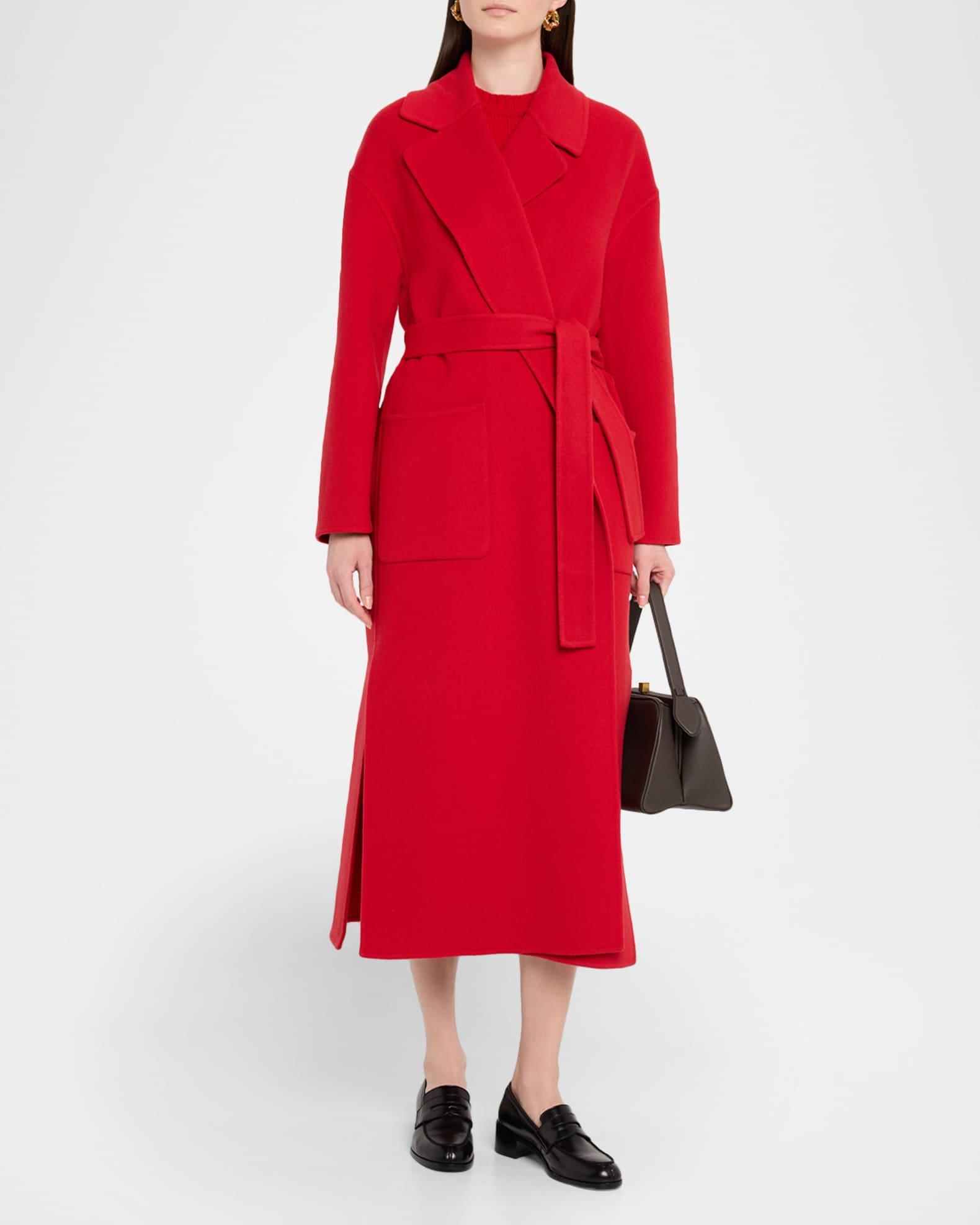 Wool-Cashmere Wrap Coat Product Image