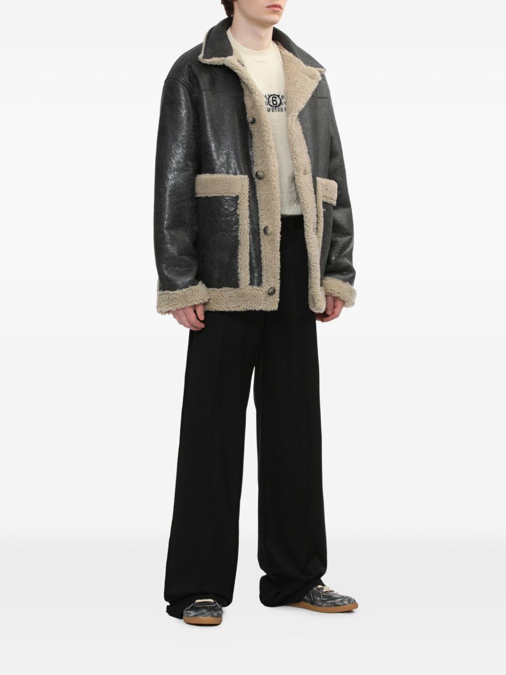 lambskin shearling-panel jacket Product Image