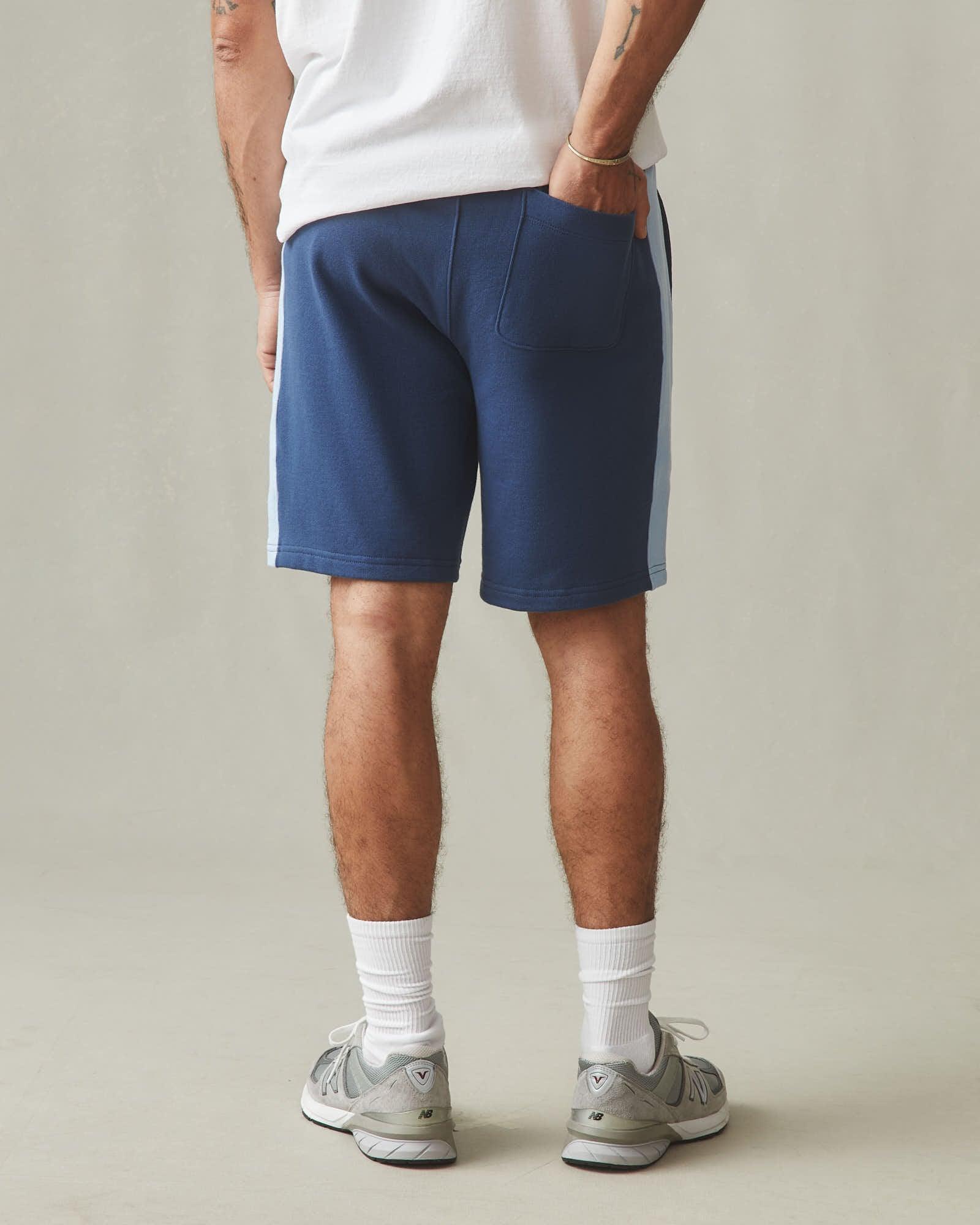 Men's Colorblock Sweatshort - Marine Navy Powder Blue Product Image