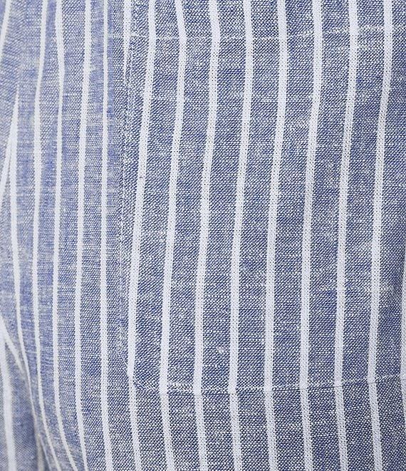 tyler boe Palmer Linen Stripe Wide Leg Pull-On Pants Product Image