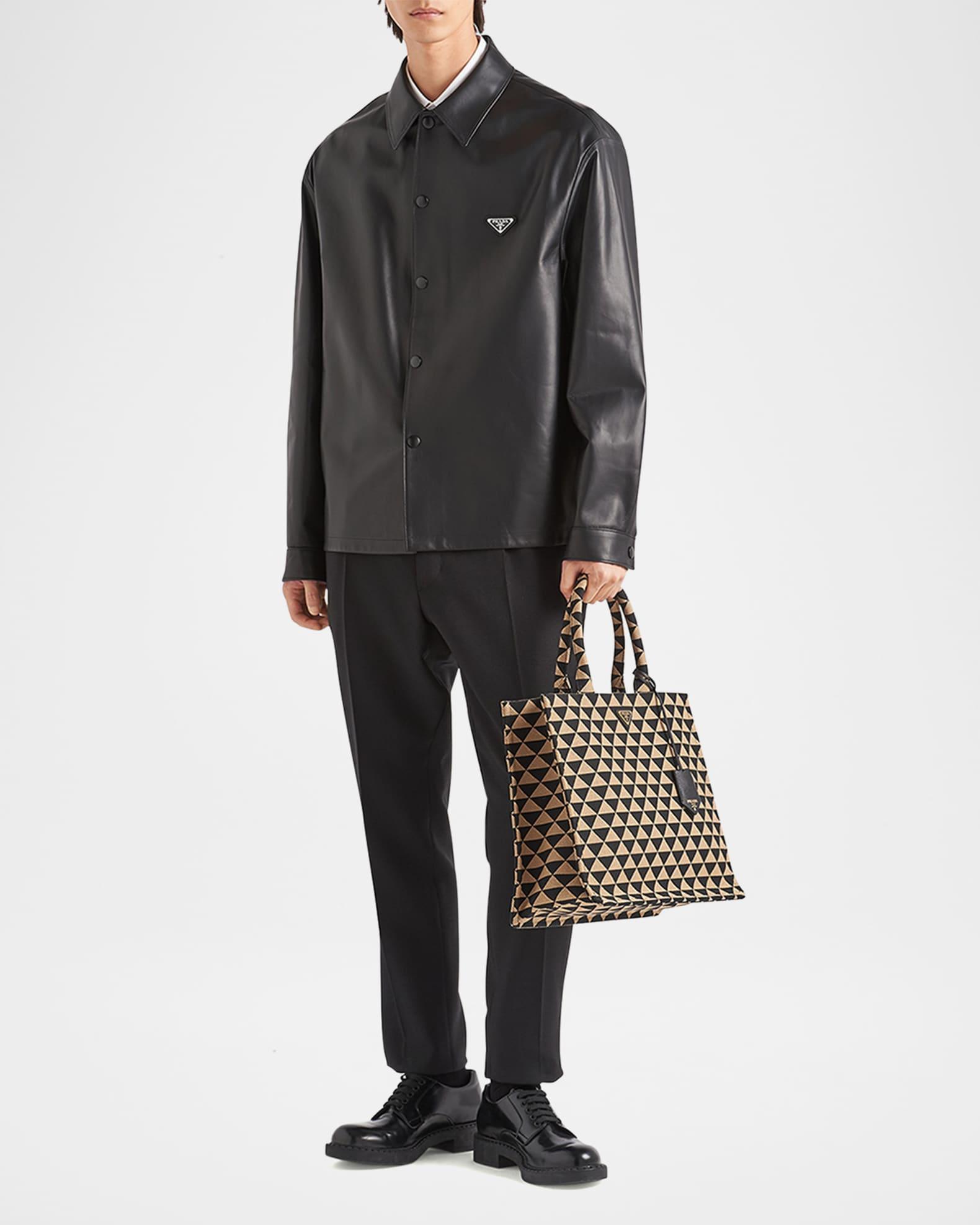 Men's Napa Leather Snap-Front Shirt Product Image