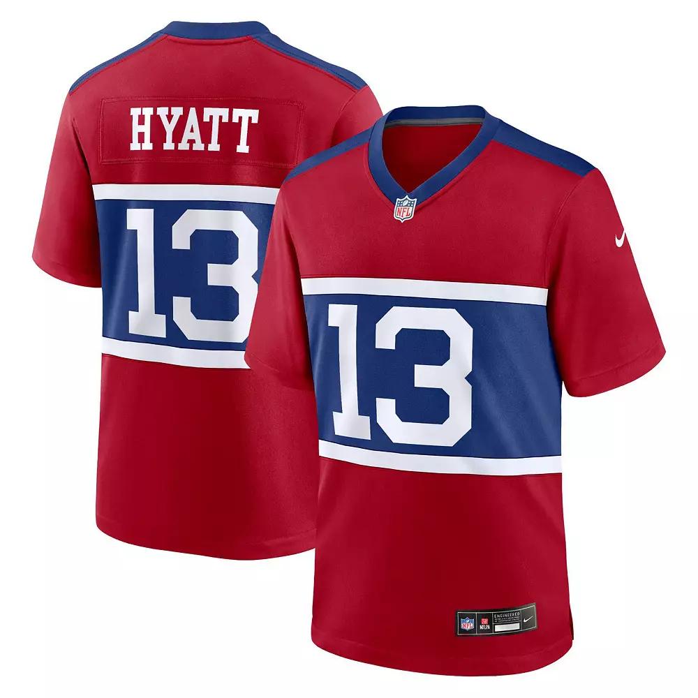 Men's Nike Jalin Hyatt Century Red New York Giants Alternate Player Game Jersey,  Product Image