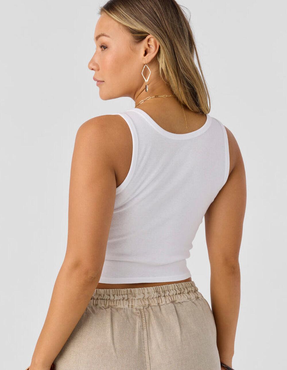 O'NEILL Always Aloha Womens Crop Tank Top - WHITE Product Image