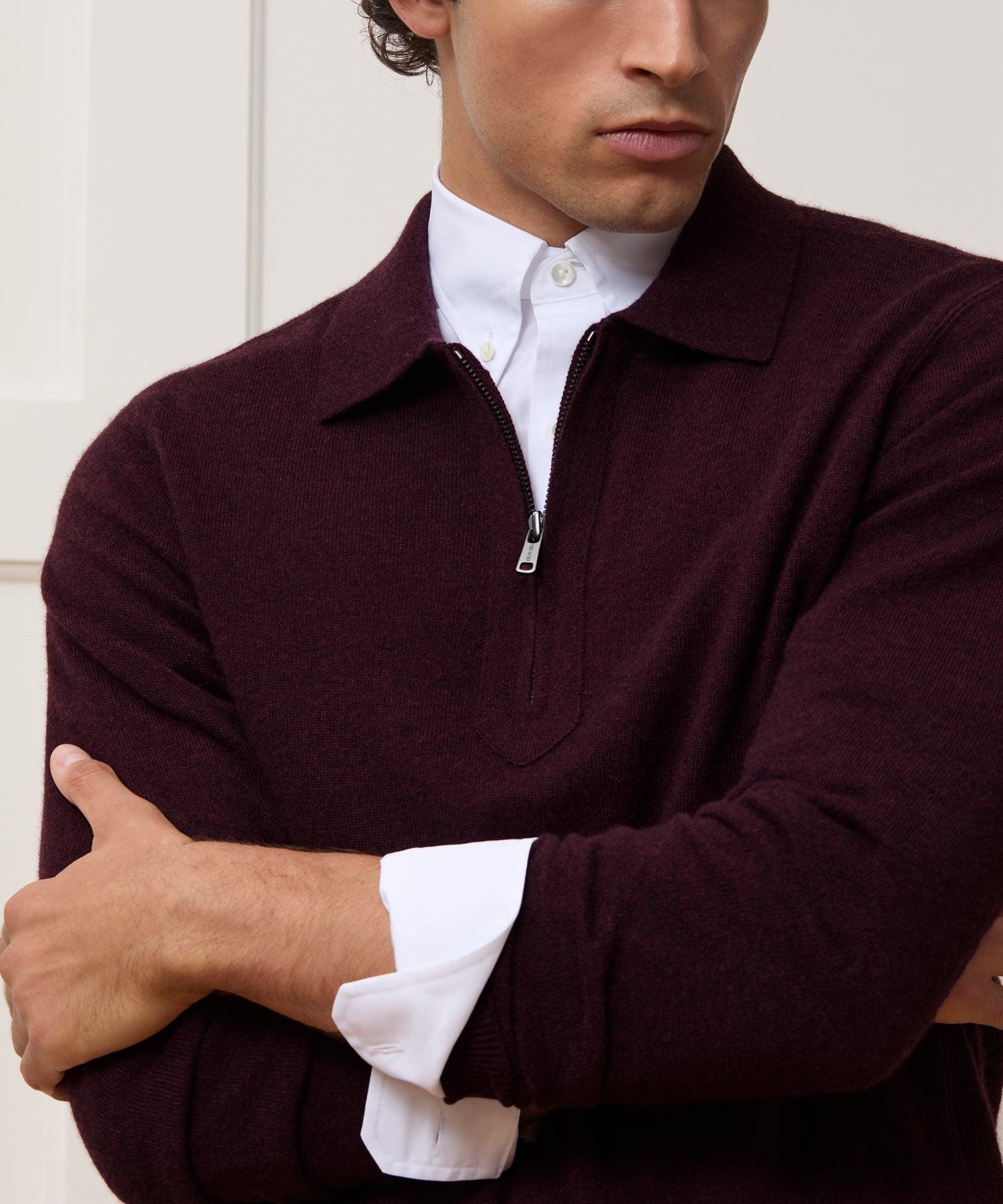Cashmere Quarter-Zip Sweater Polo Product Image