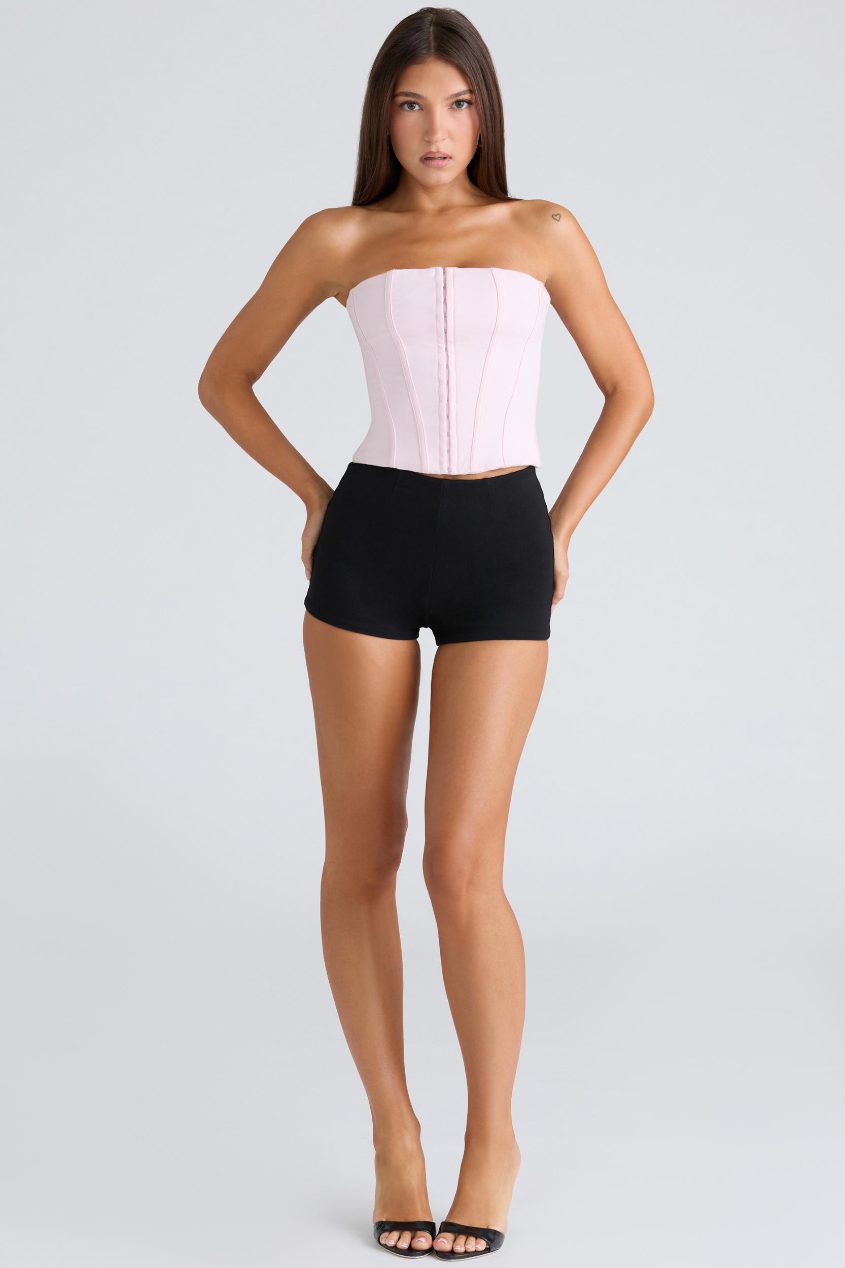 The Strapless  pink stretch corset top Product Image