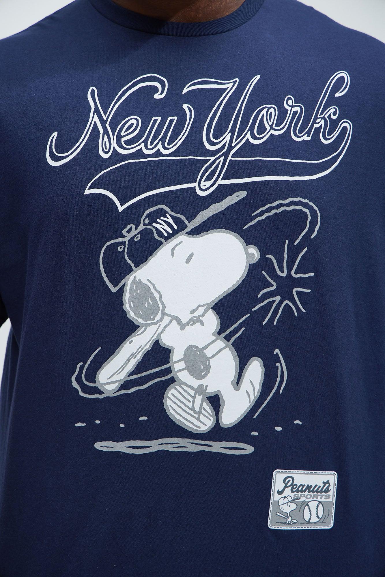 Peanuts NYC Baseball Short Sleeve Tee - Navy Product Image