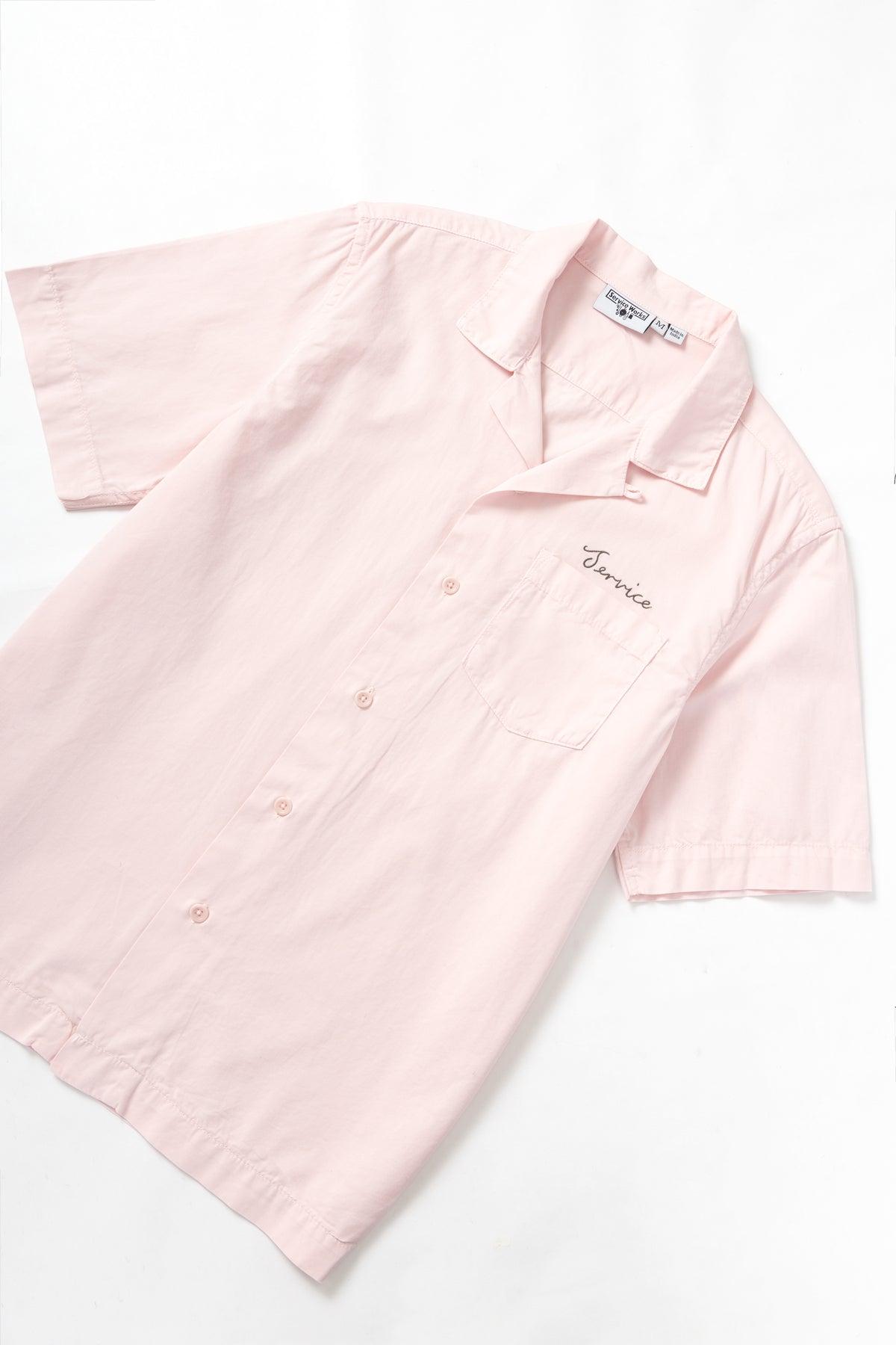 Service Works - Embroidered Resort Shirt - Dusty Pink Product Image
