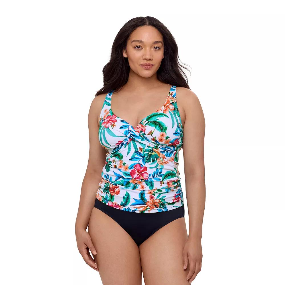 Women's Bal Harbour Crossover Tankini, Size: XXL, Multi Product Image