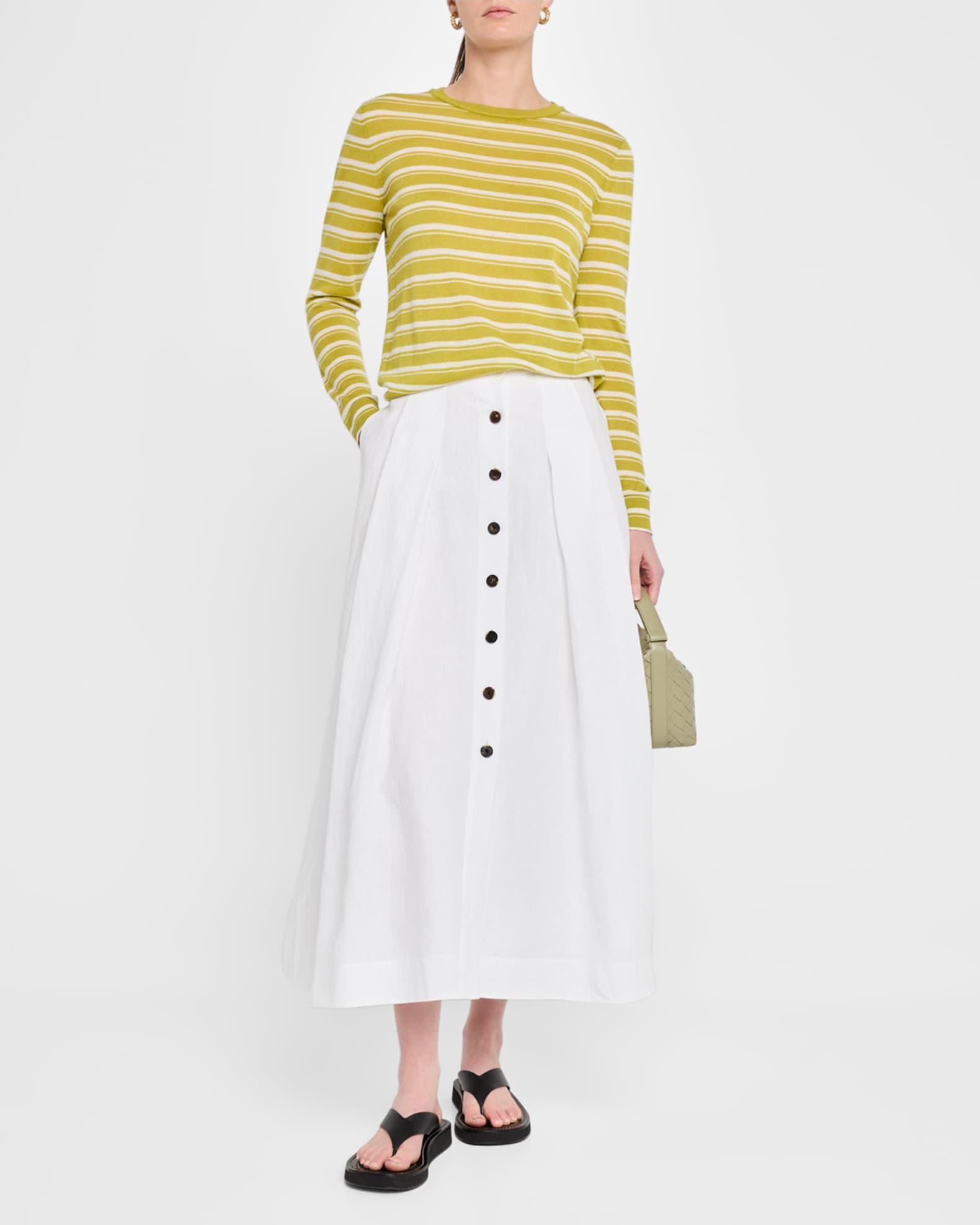 Striped Crewneck Silk-Linen Sweater Product Image