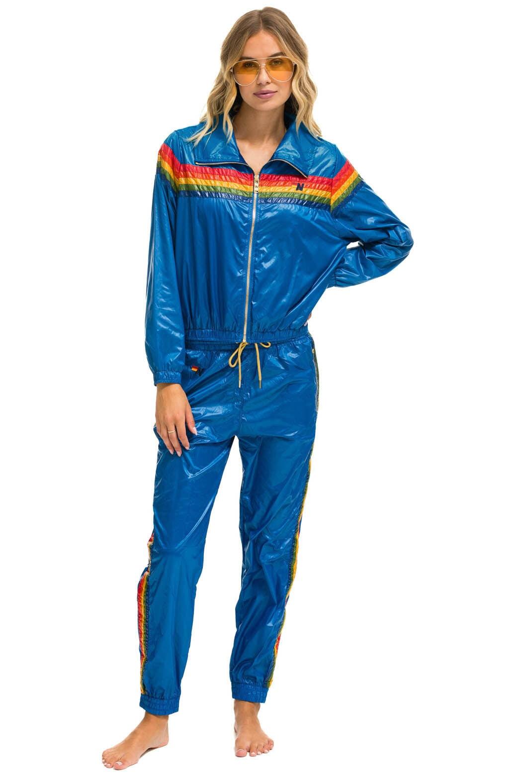 5 STRIPE WINDBREAKER -  SNORKEL BLUE Female Product Image