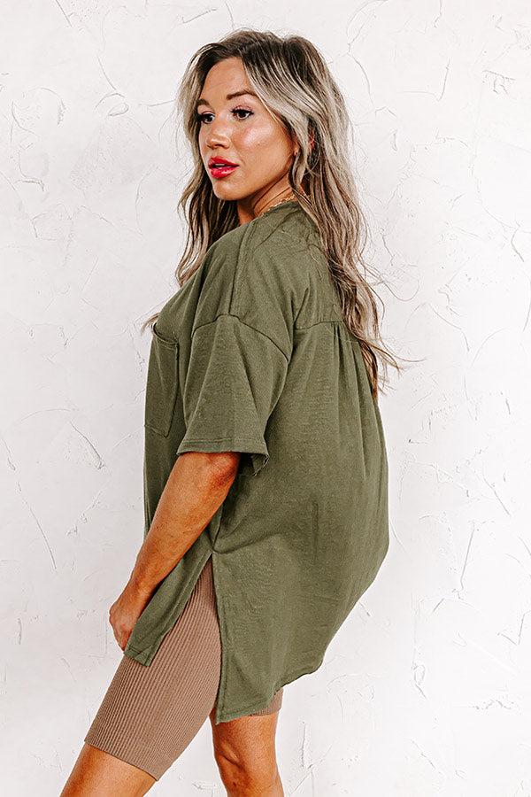 Chic And Sincere Shift Tee In Olive Product Image