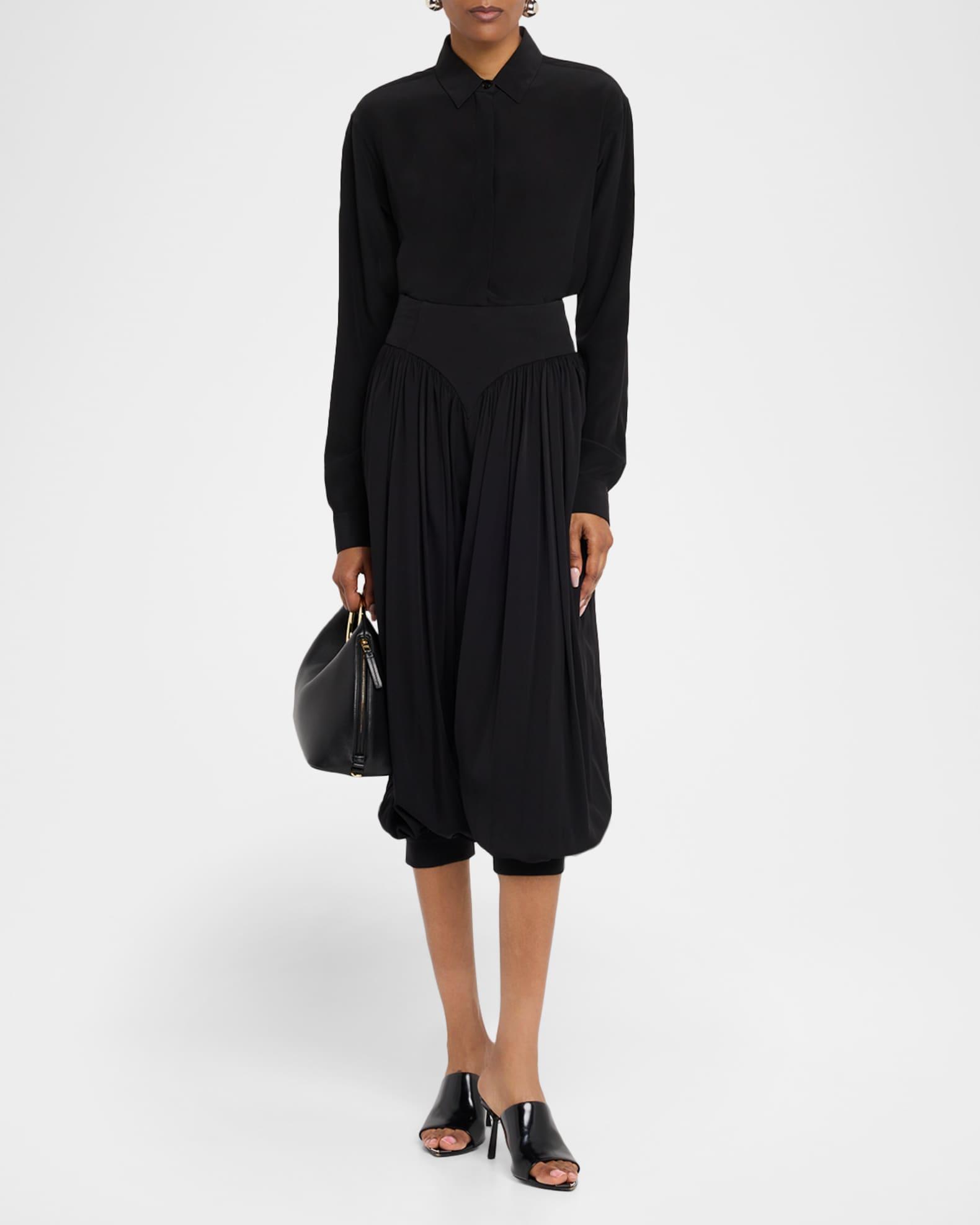 High-Rise Balloon-Leg Crop Bloomer Pants Product Image