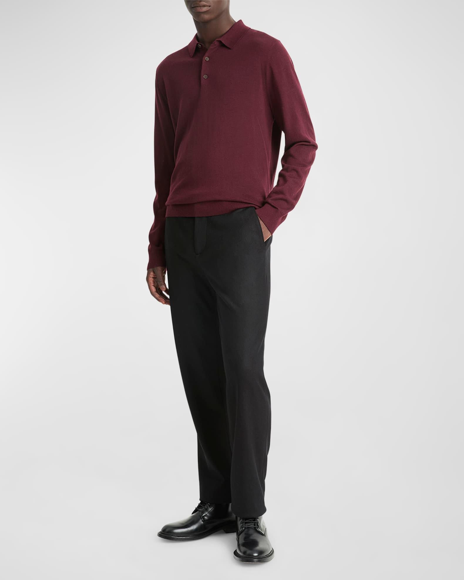 Men's Merino Long-Sleeve Polo Shirt Product Image