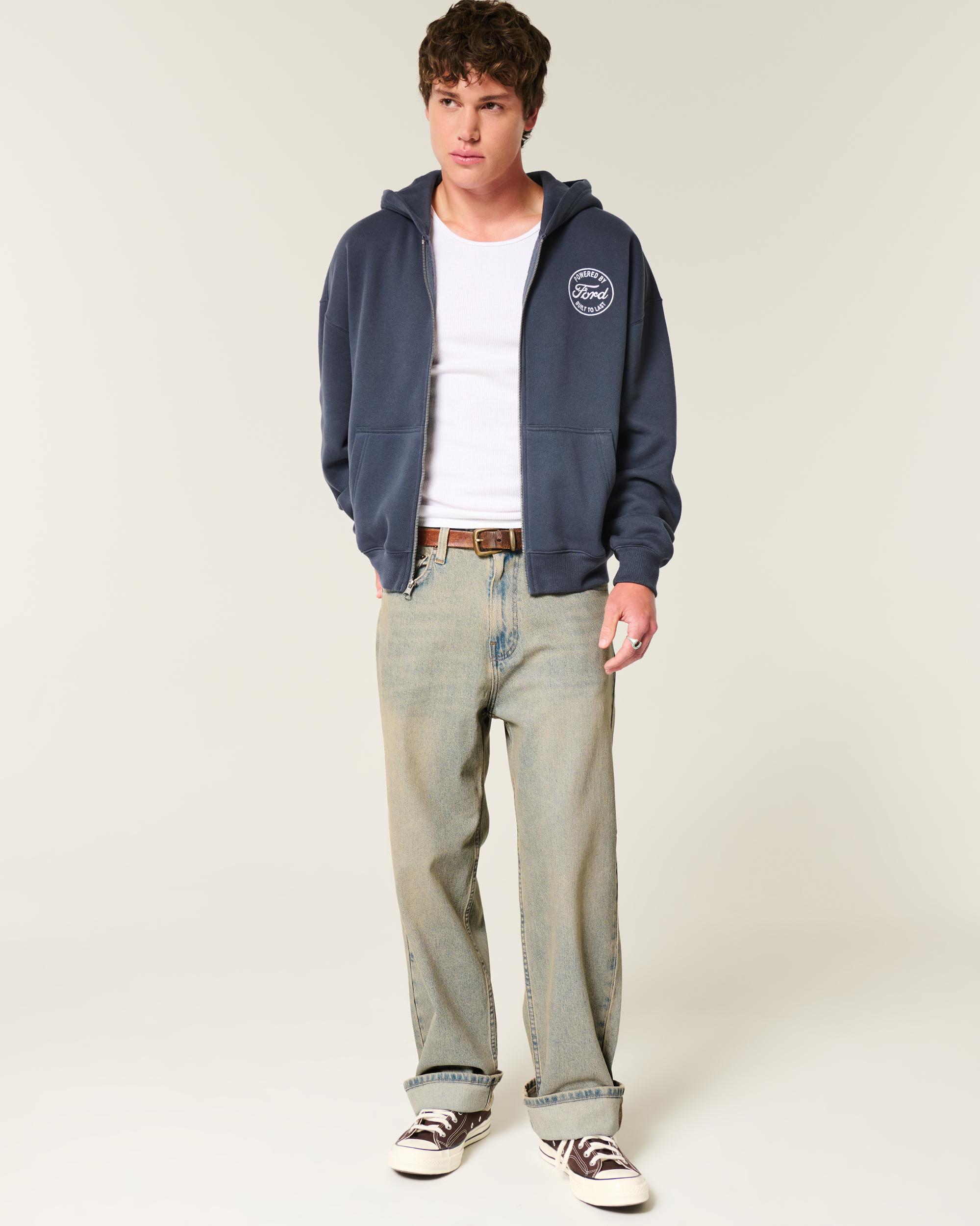 Light Wash Baggy Jeans Product Image