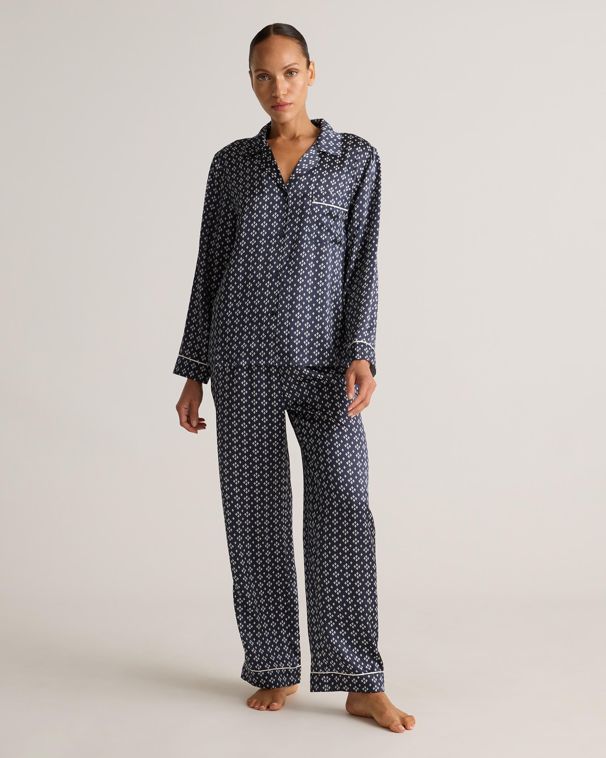 Quince | Women's Satin Pajama Long Sleeve Top Mulberry Silk Product Image