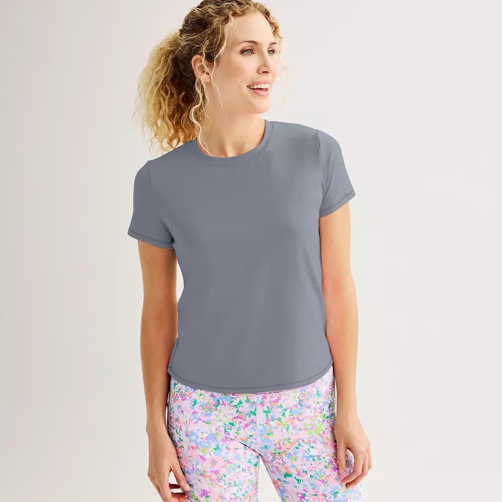 Women's Tek Gear® Essential Soft Tee, Size: Medium, Heritage Gray Product Image