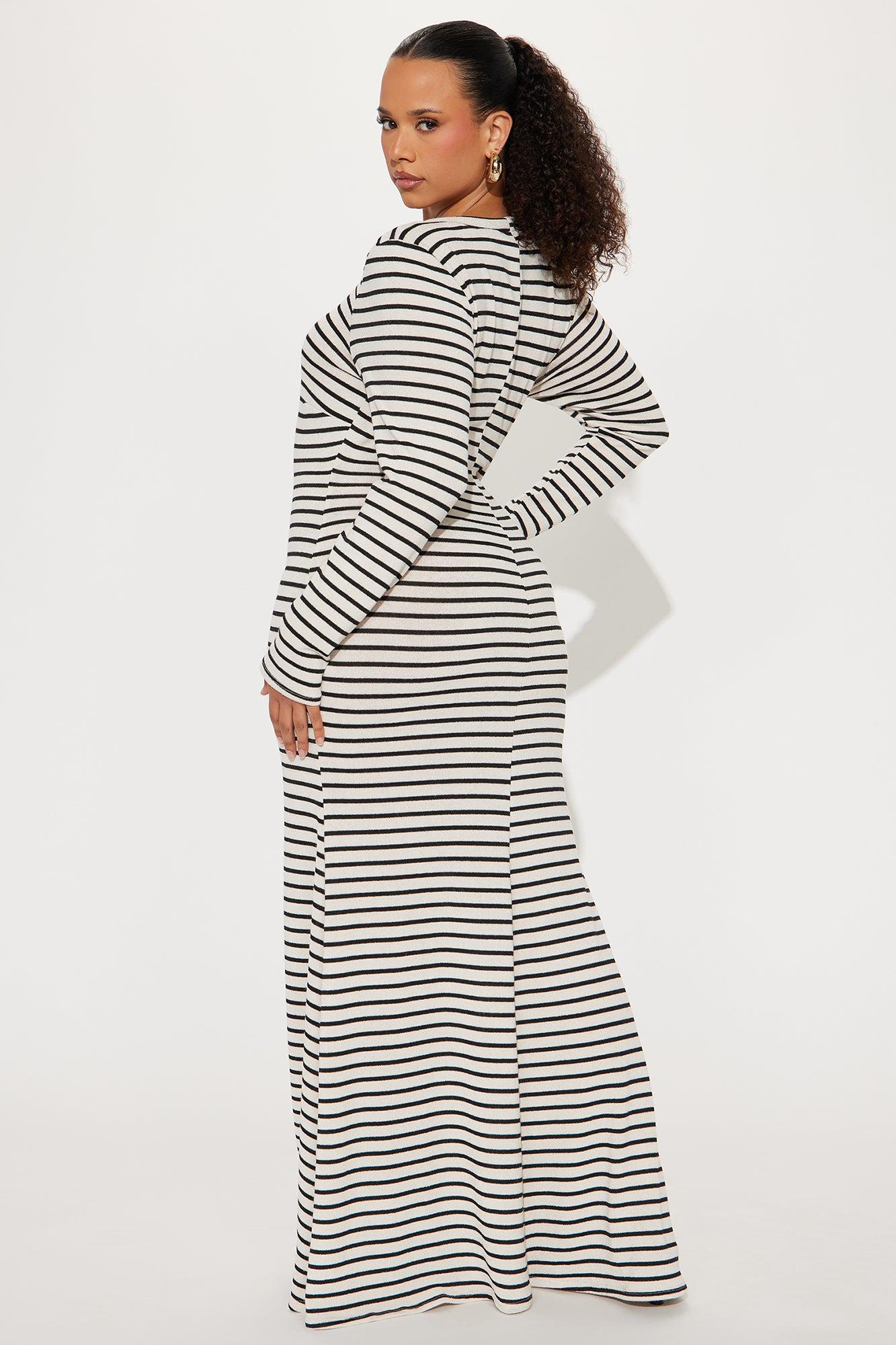 Keaton Sweater Maxi Dress - Ivory/combo Product Image