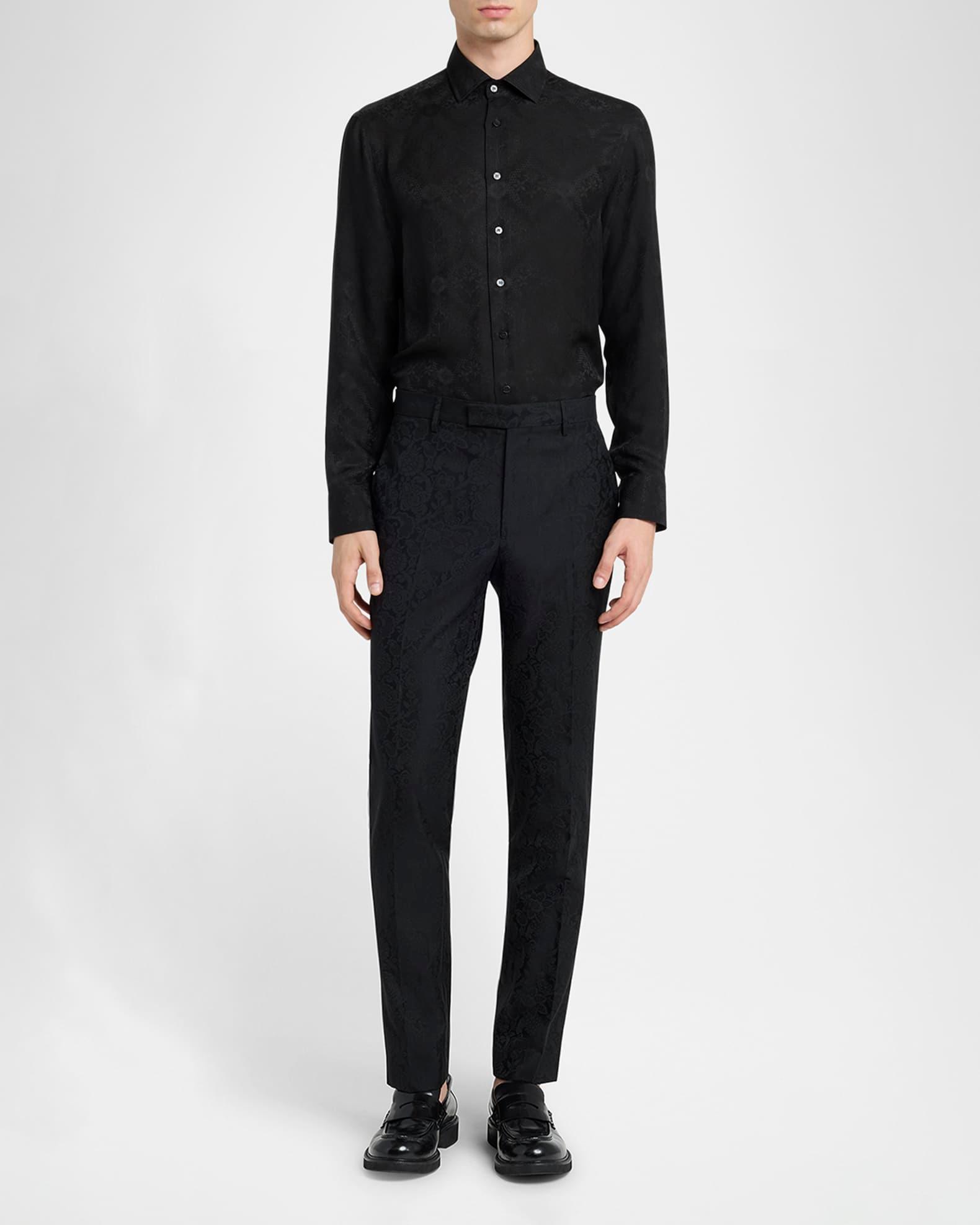 Men's Jacquard Evening Trousers Product Image