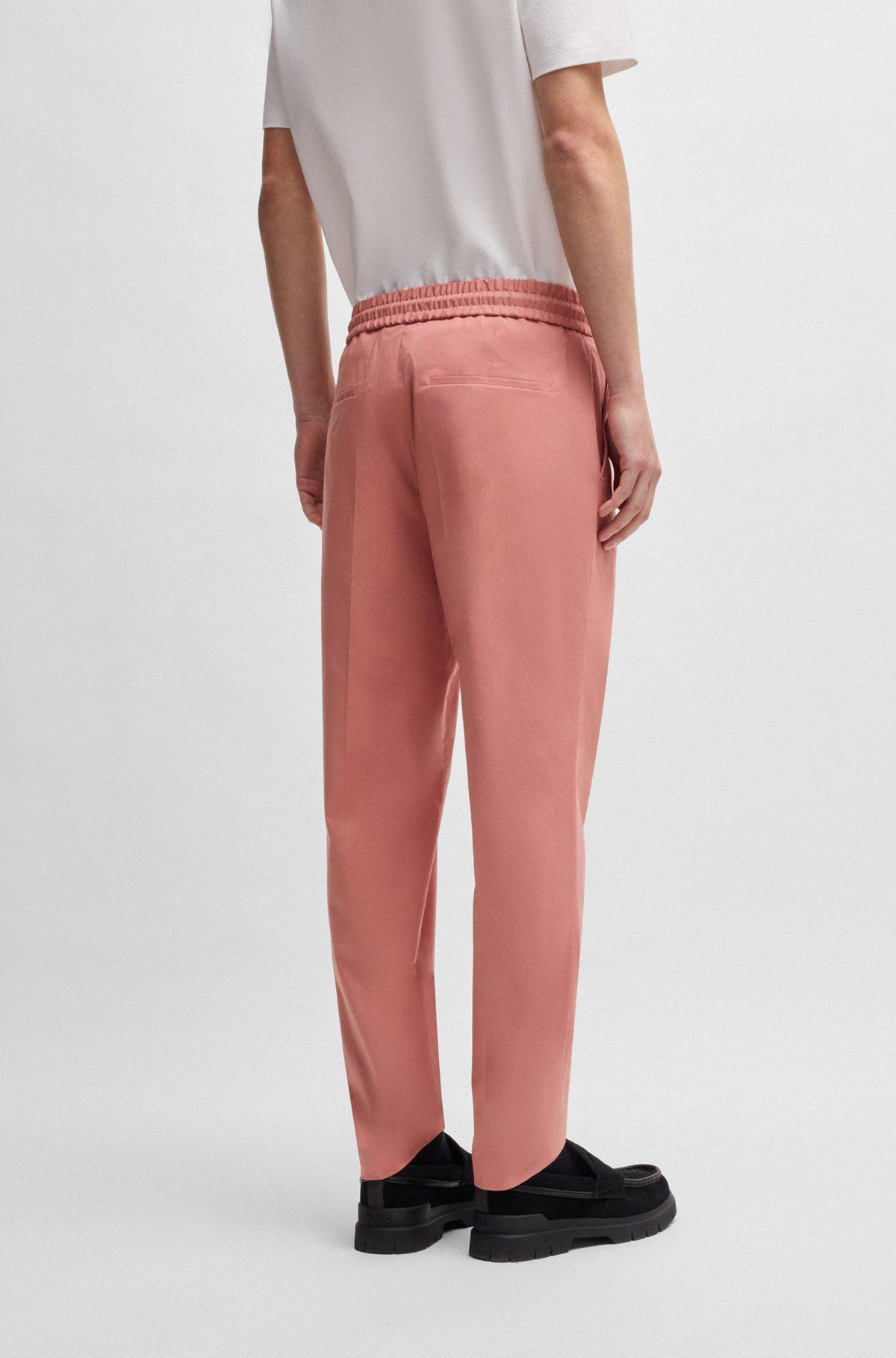 Extra-slim-fit trousers in paper-touch stretch cotton Product Image
