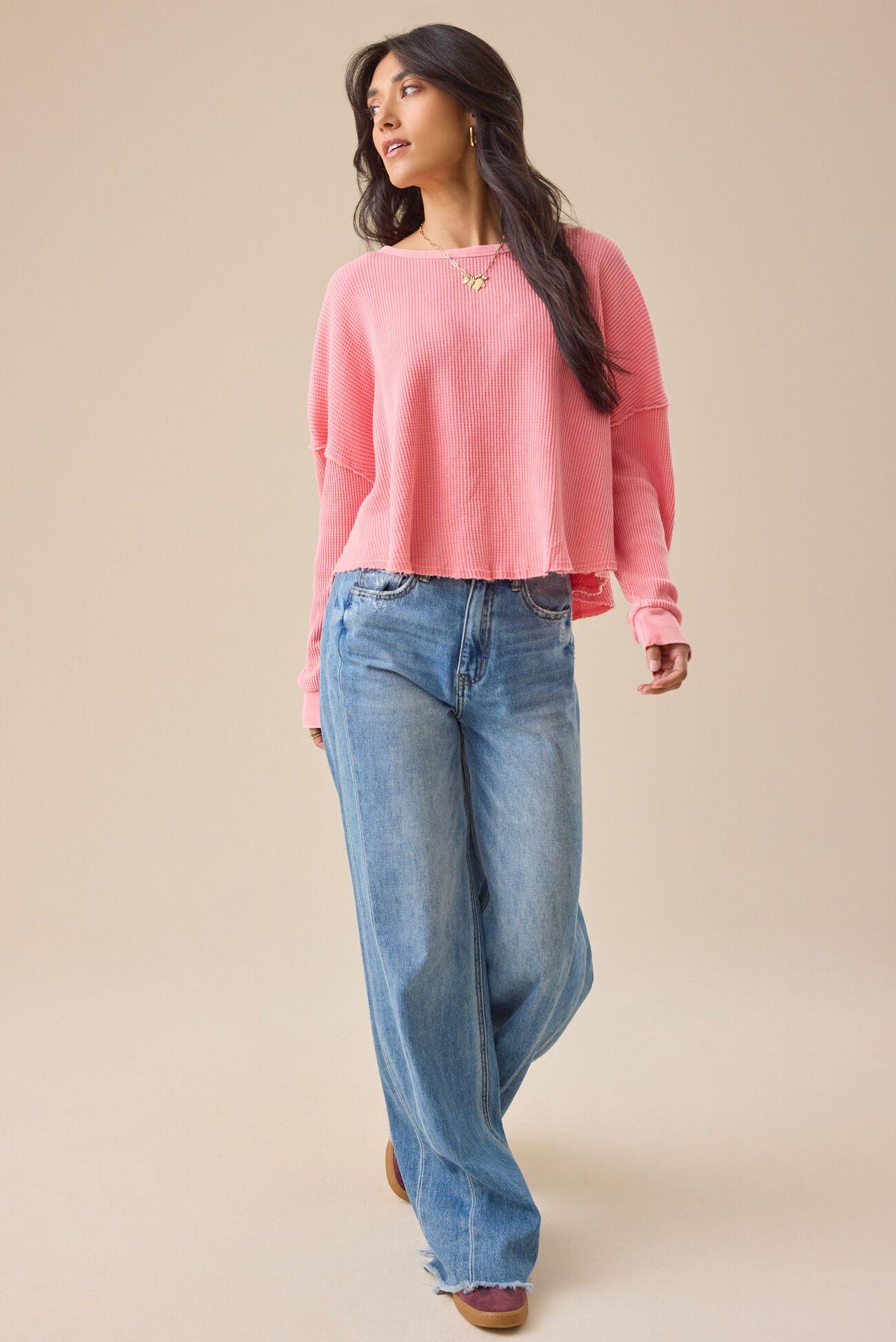 Cambry Waffle Knit Top Product Image