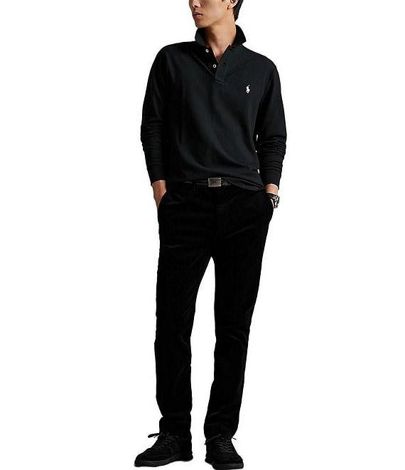Polo Ralph Lauren Classic Fit Stretch Mesh Long Sleeve Polo Shirt Product Image