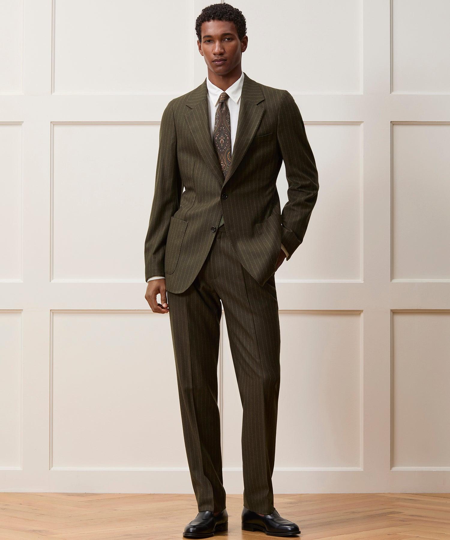 Italian Flannel Pinstripe Madison Suit Product Image