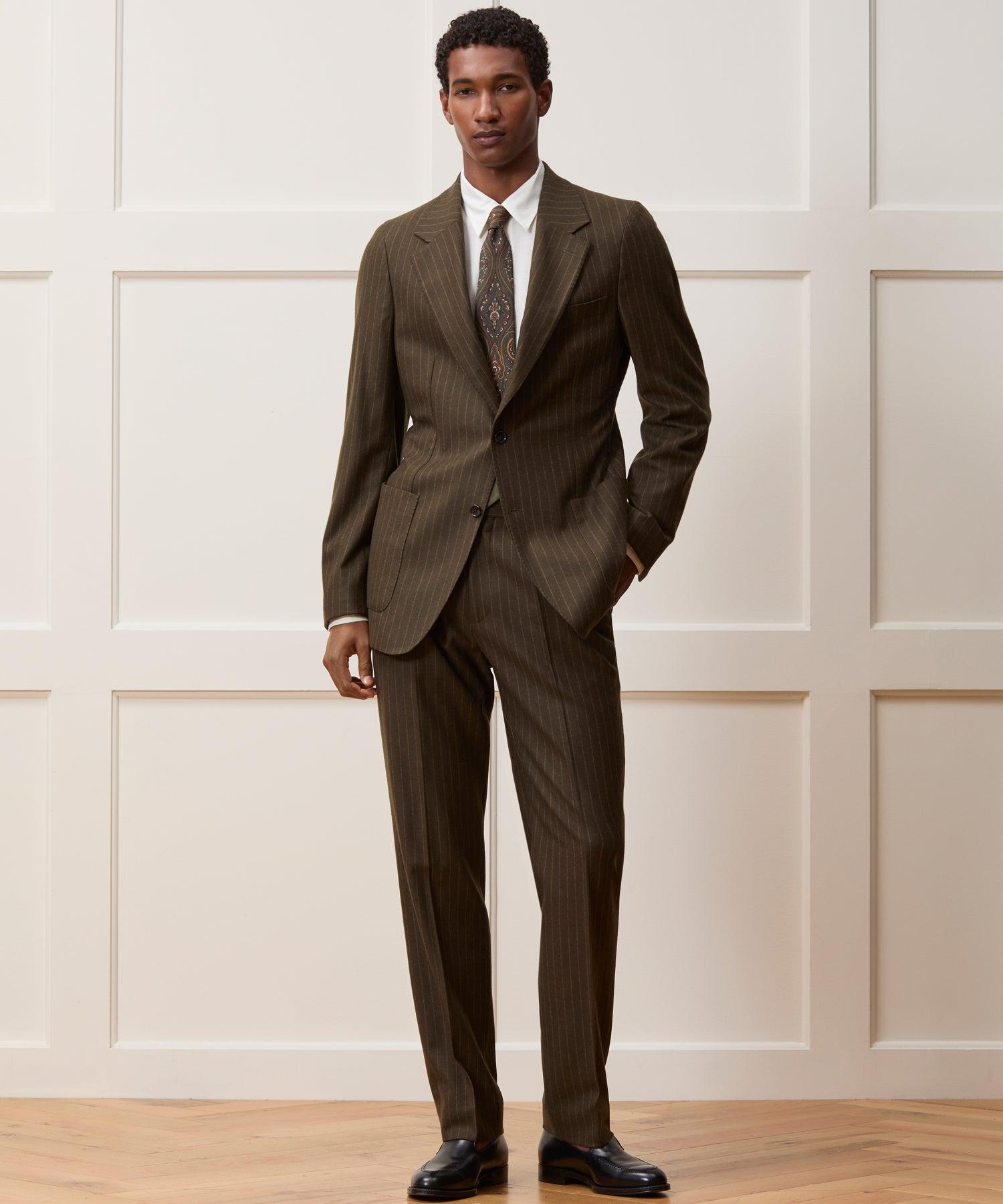 Italian Flannel Pinstripe Madison Suit Product Image