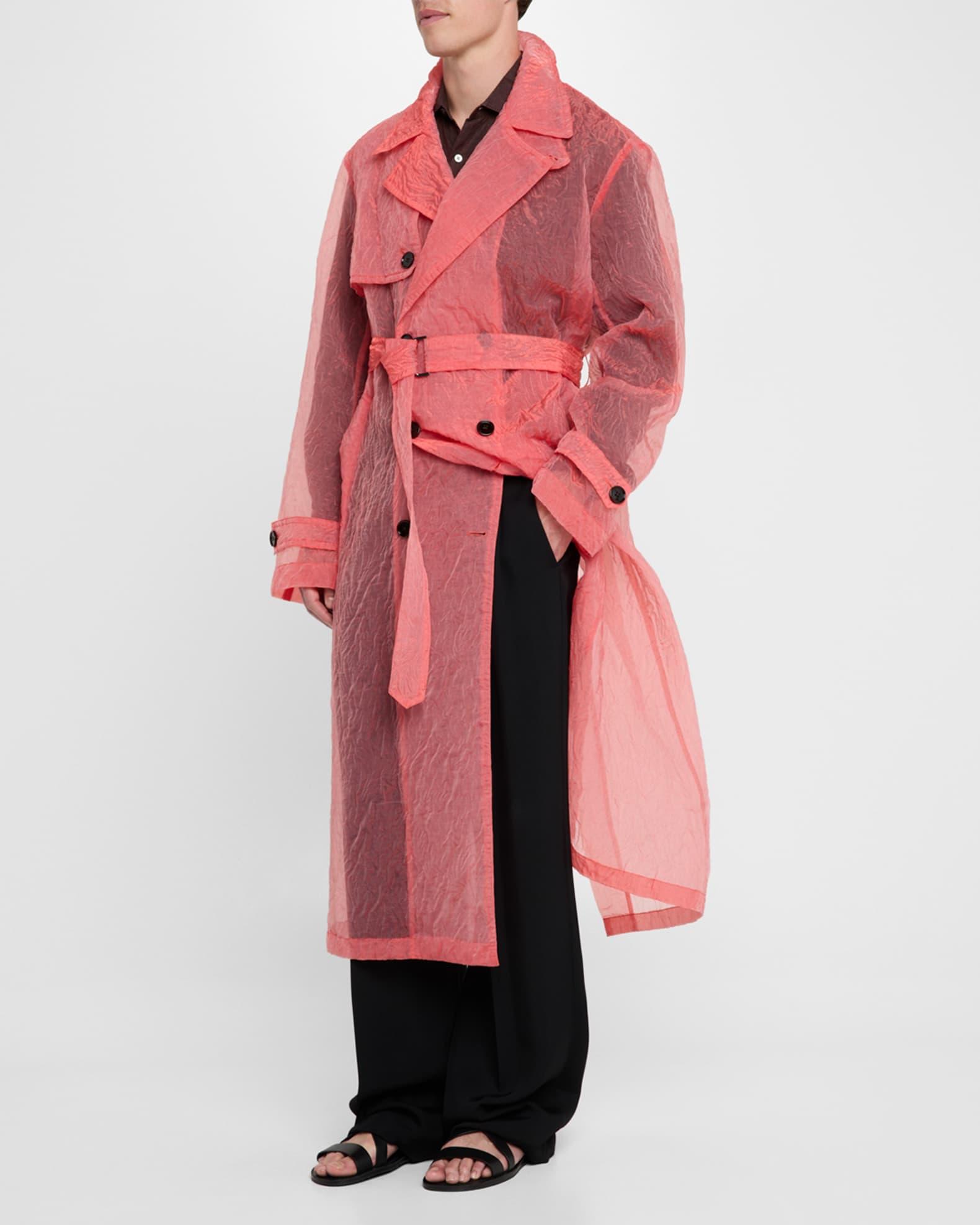 Mens Ralphie Semi-Sheer Trench Coat Product Image
