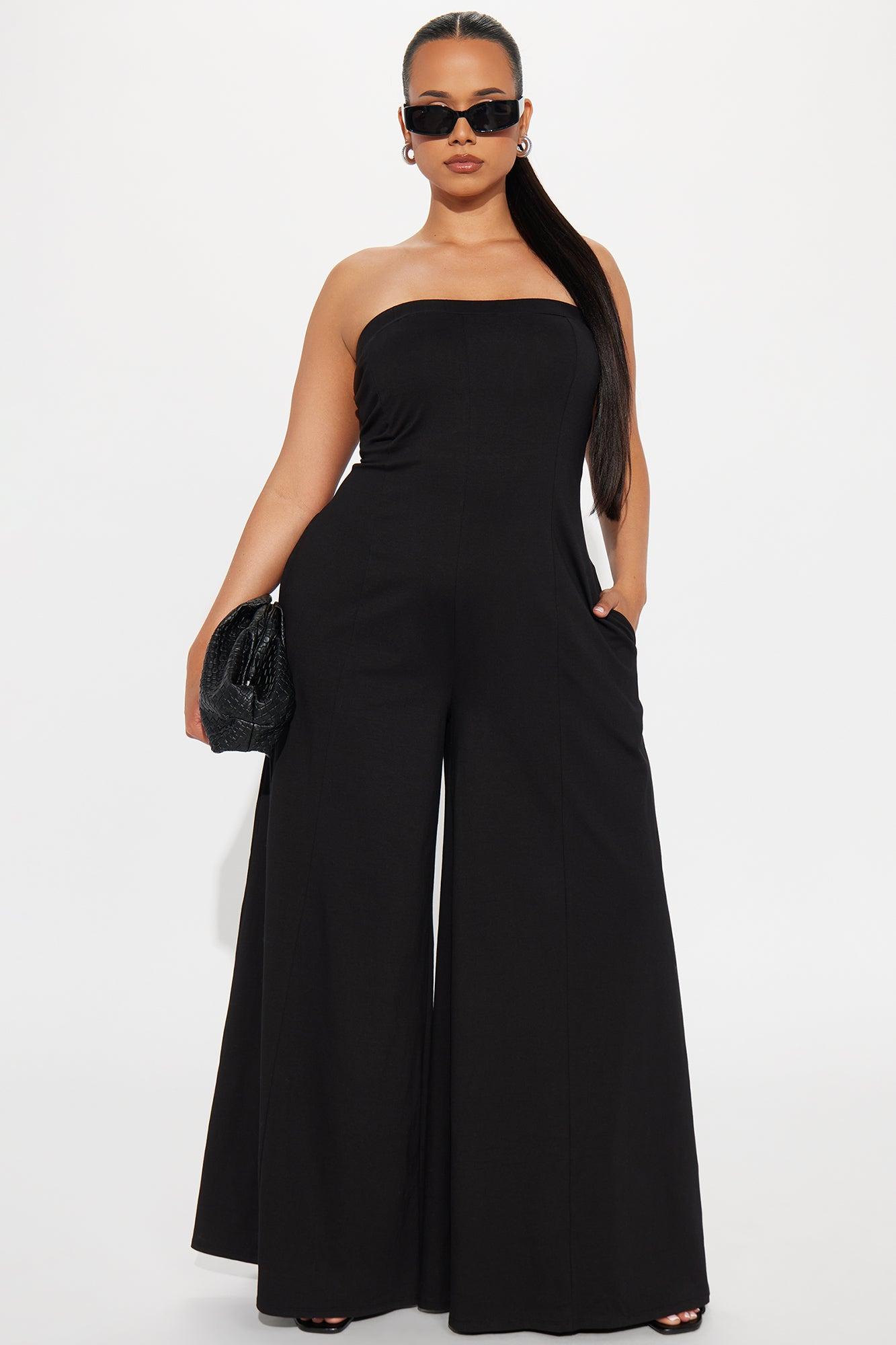 Leticia Strapless Jumpsuit - Black Product Image