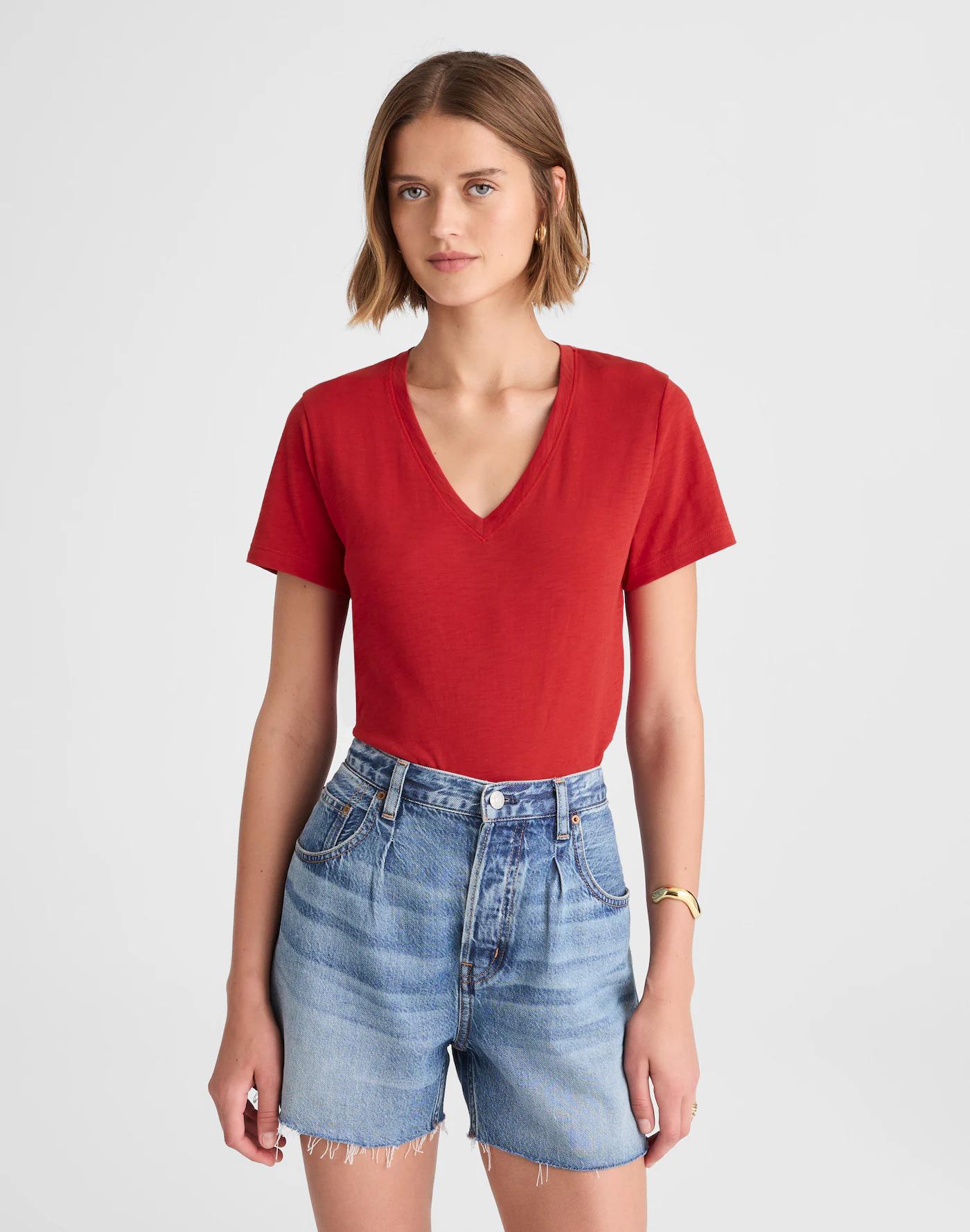 Relaxed V-Neck Tee Product Image