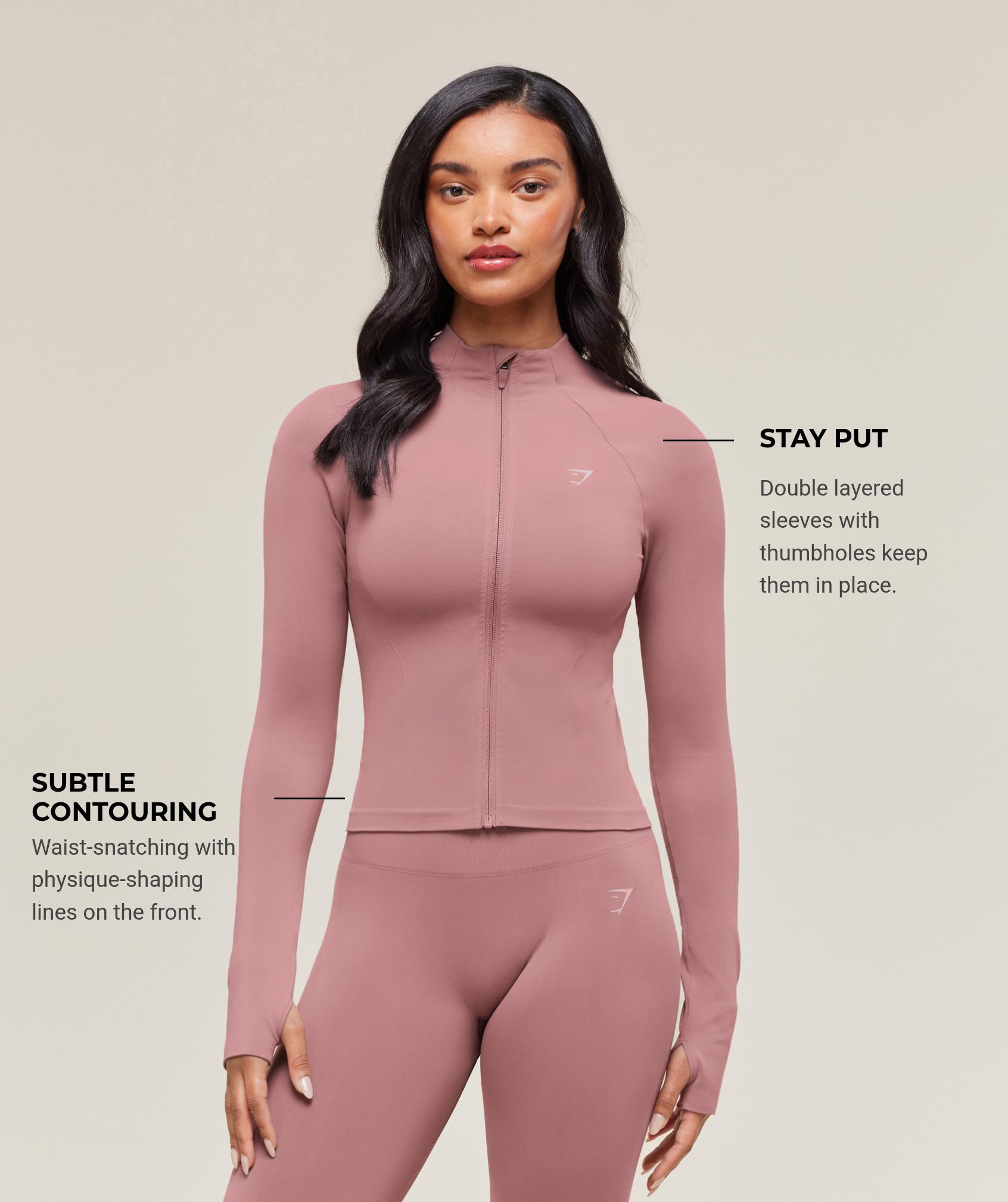 Gymshark Soft Sculpt Zip Up Jacket - Calm Pink Female Product Image