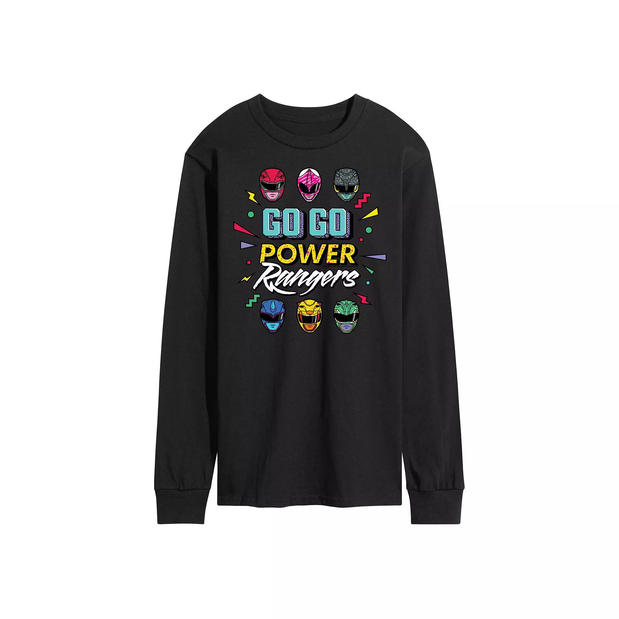 Men's Power Rangers Go Go Long Sleeve Graphic Tee,  Product Image