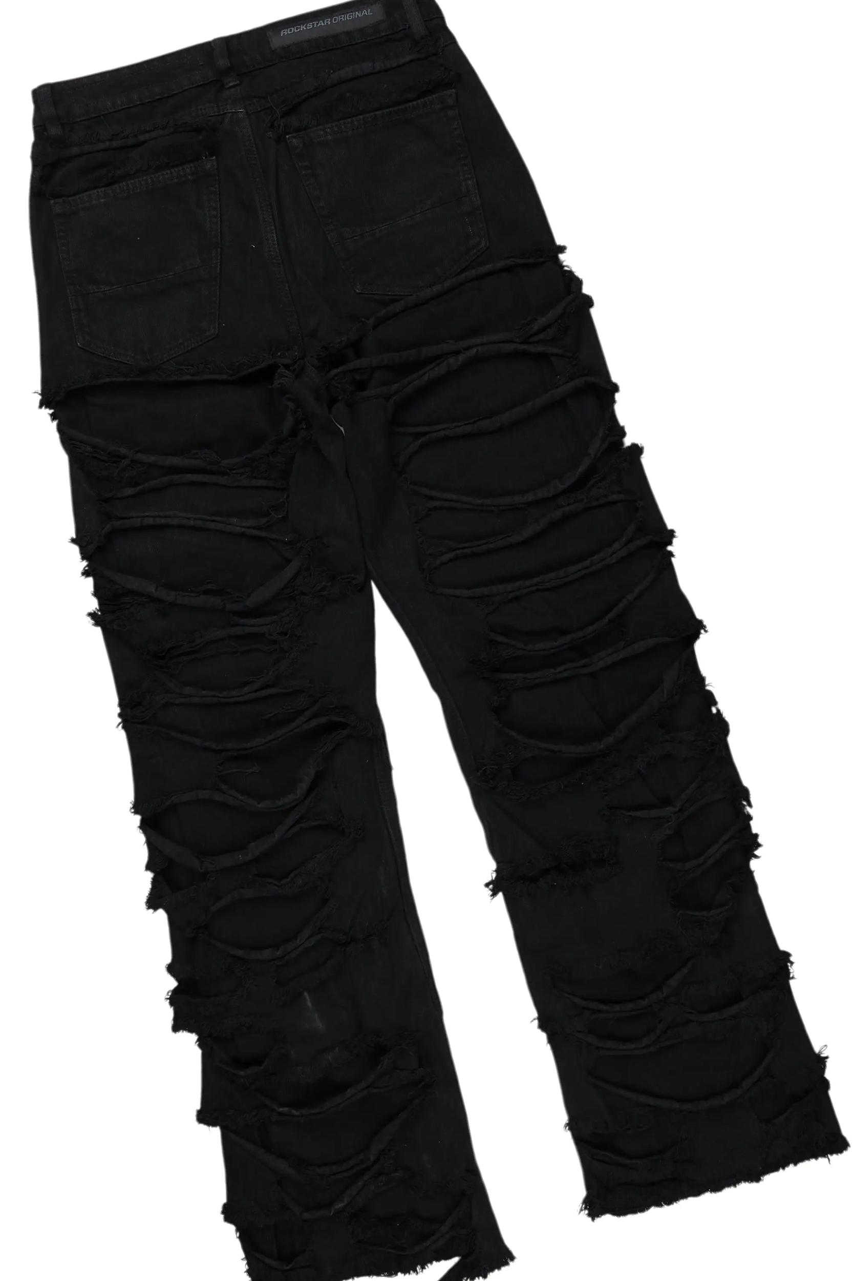 Jaren Black Double Layer T-Shirt & Luisu Baggy Jean Bundle Male Product Image