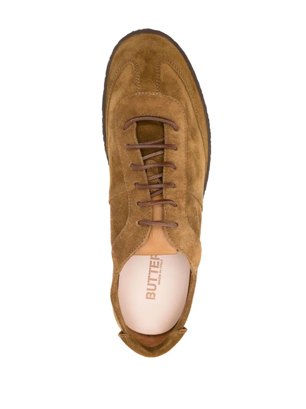 logo-embossed suede Derby shoes Product Image