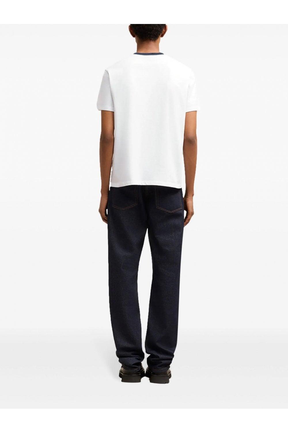 AMI ALEXANDRE MATTIUSSI Ami Paris Organic Cotton Logo Graphic T-shirt In White Product Image