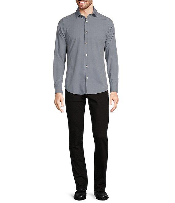 Murano Performance Stretch Slim Fit Circle Print Long Sleeve Woven Shirt Product Image