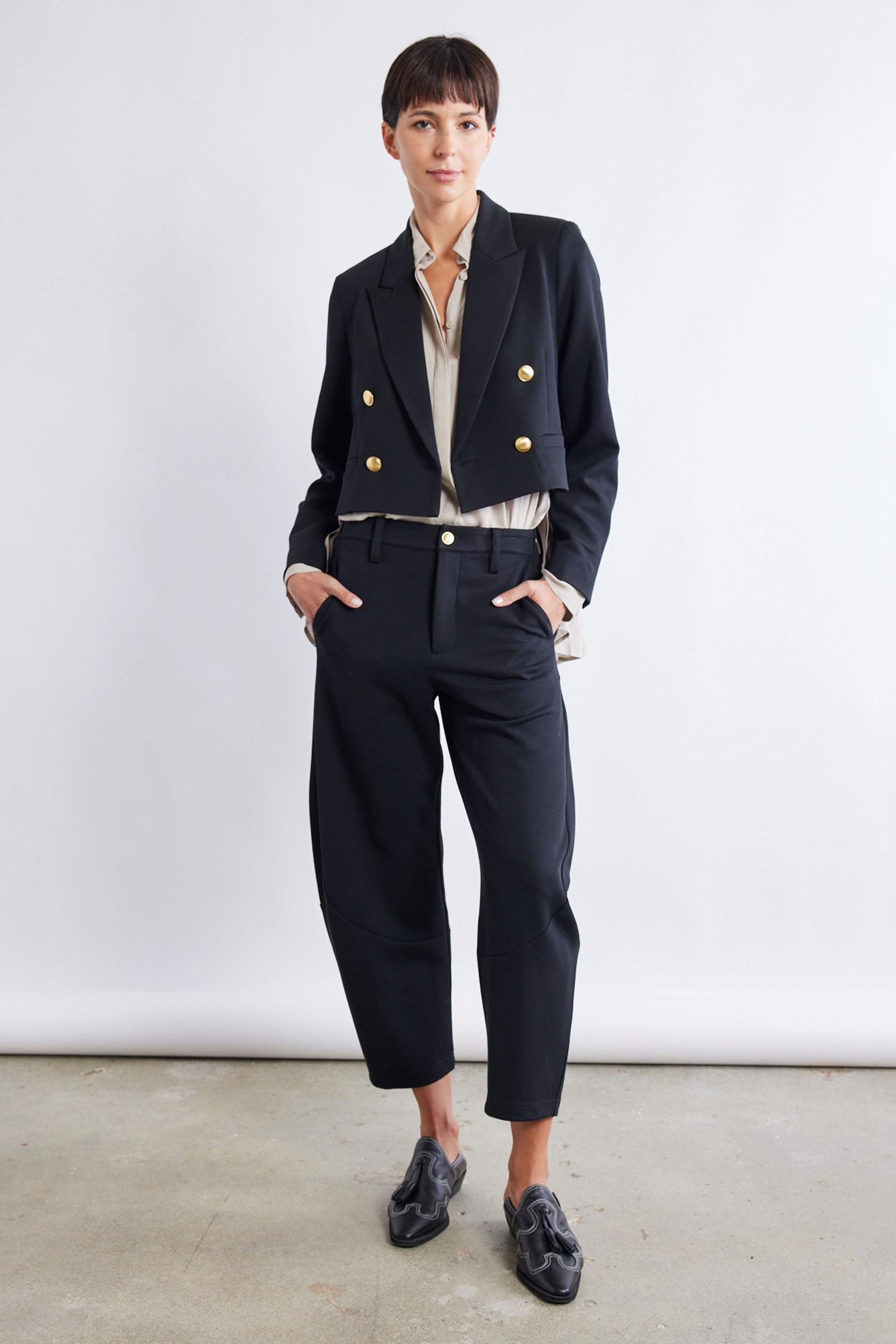The Stretch Suit Cropped Blazer Product Image