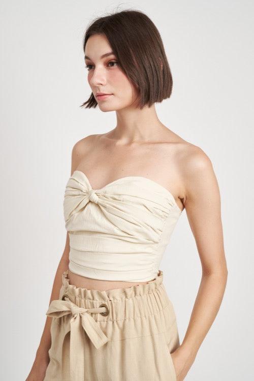 Descano Knotted Tube Top | FINAL SALE Product Image