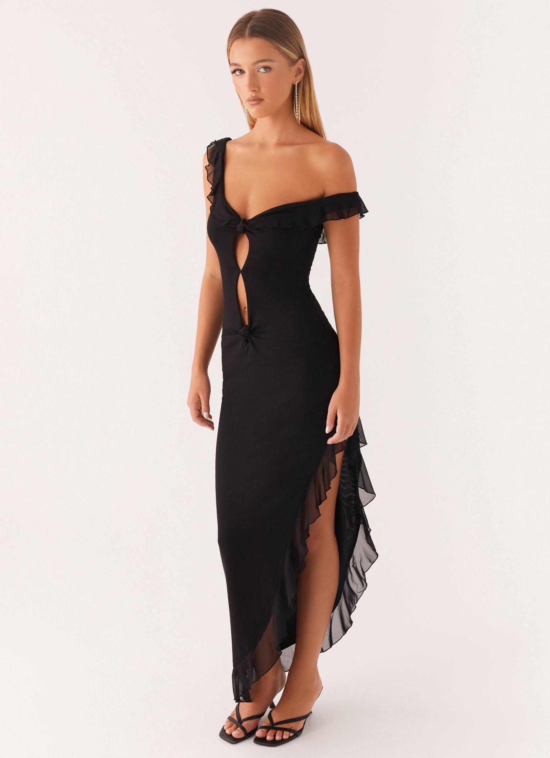 Impossible Cut Out Midi Dress - Black Product Image